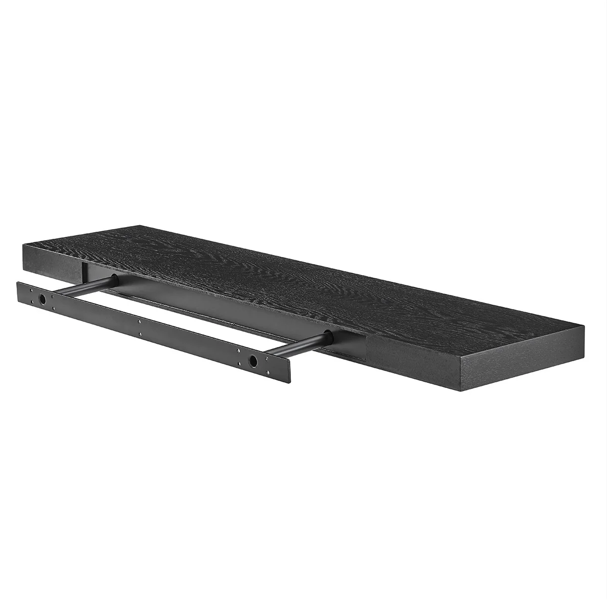 43" Dark Gray Whitewash Wooden Floating Shelf By Homeroots - Image 11