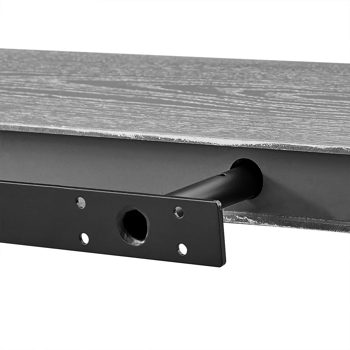 43" Dark Gray Whitewash Wooden Floating Shelf By Homeroots - Image 7