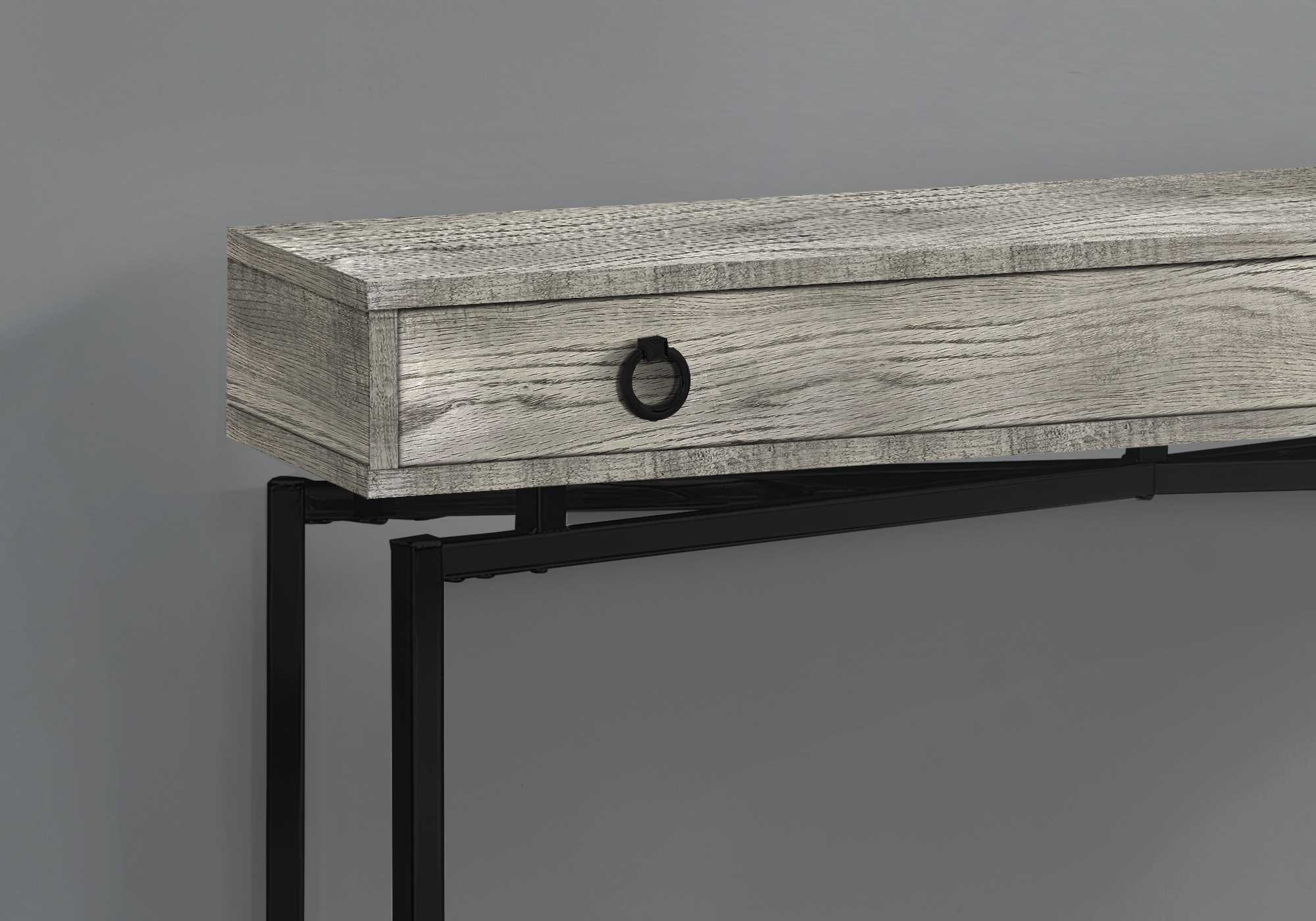 43" Gray And Black Cross Leg Console Table By Homeroots - Image 3