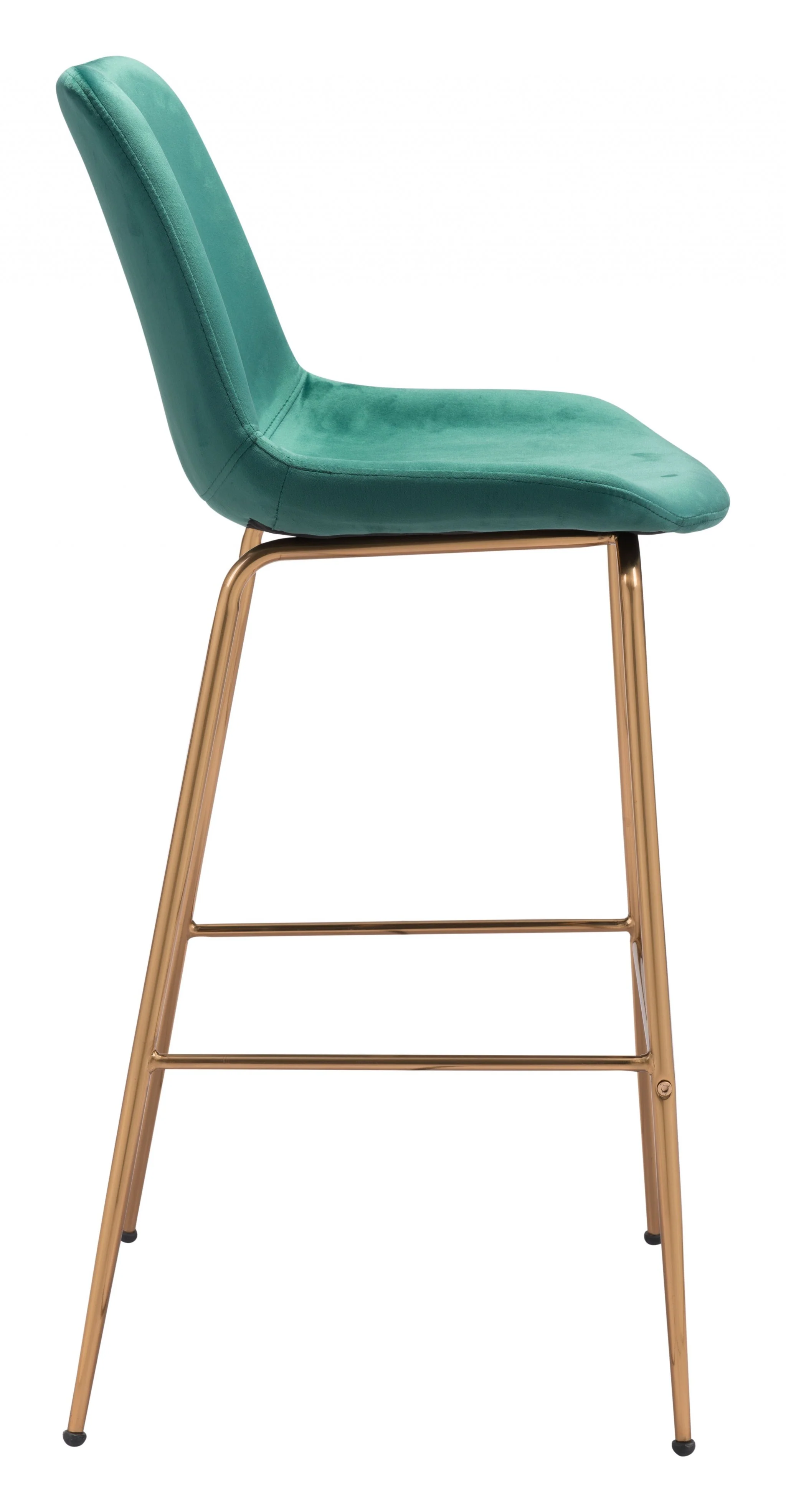 43" Green Steel Low Back Chair With Footrest By Homeroots - Image 3