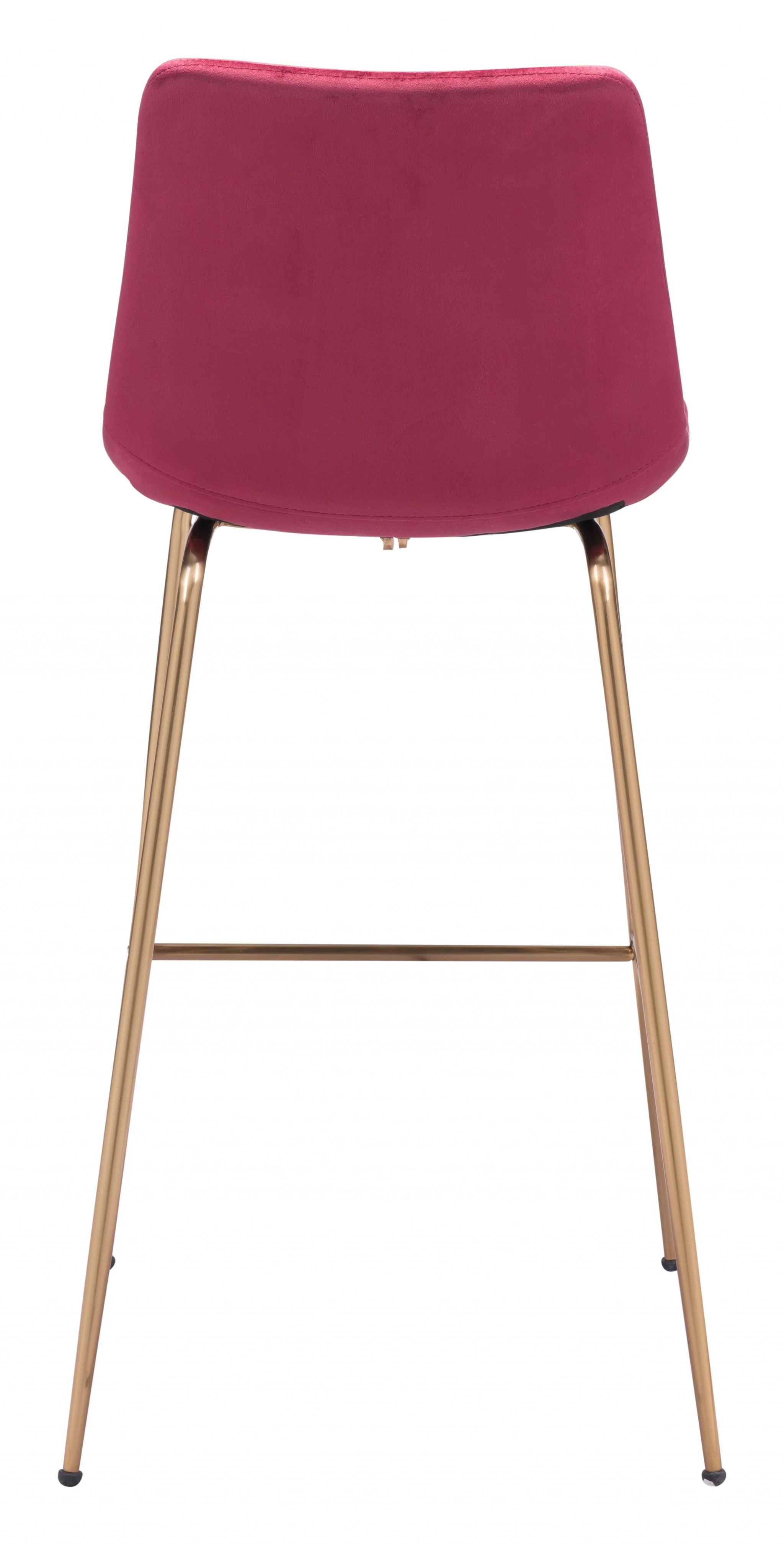 43" Red Steel Low Back Chair With Footrest By Homeroots - Image 5