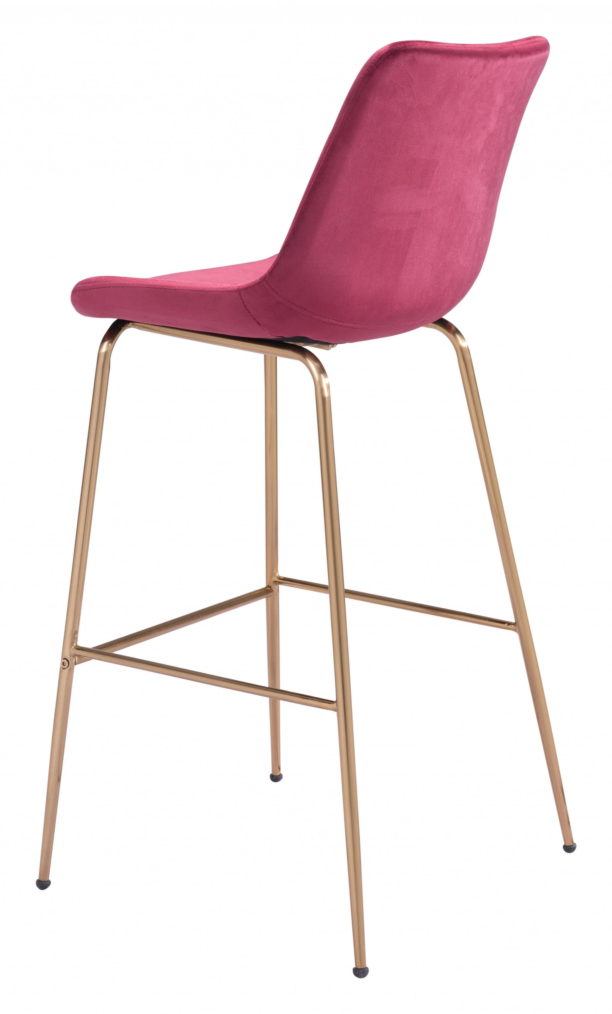 43" Red Steel Low Back Chair With Footrest By Homeroots - Image 6