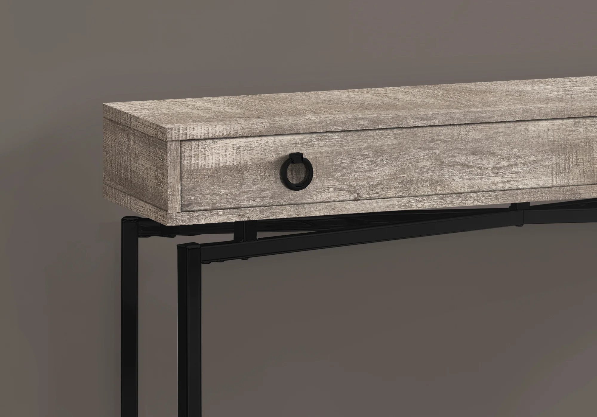 43" Taupe And Black Cross Leg Console Table By Homeroots - Image 3