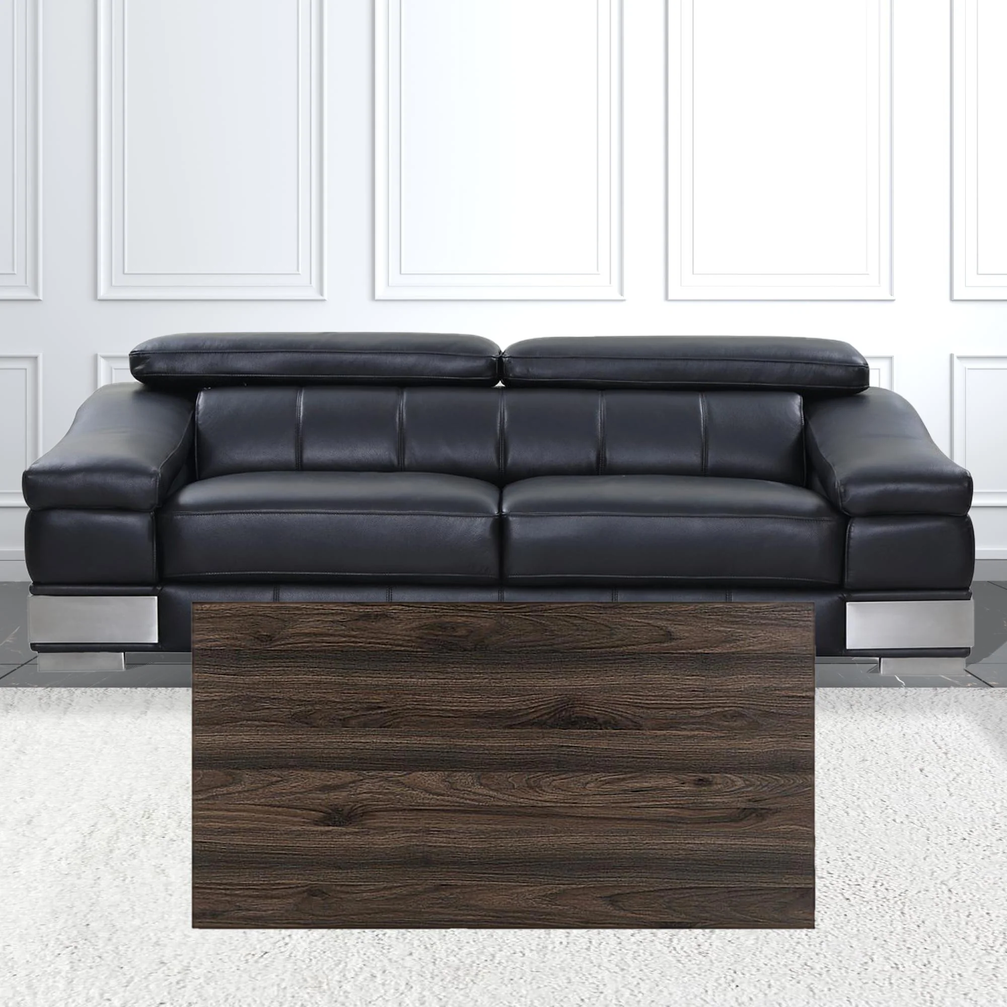 43" Walnut Rectangular Lift Top Coffee Table By Homeroots - Image 2