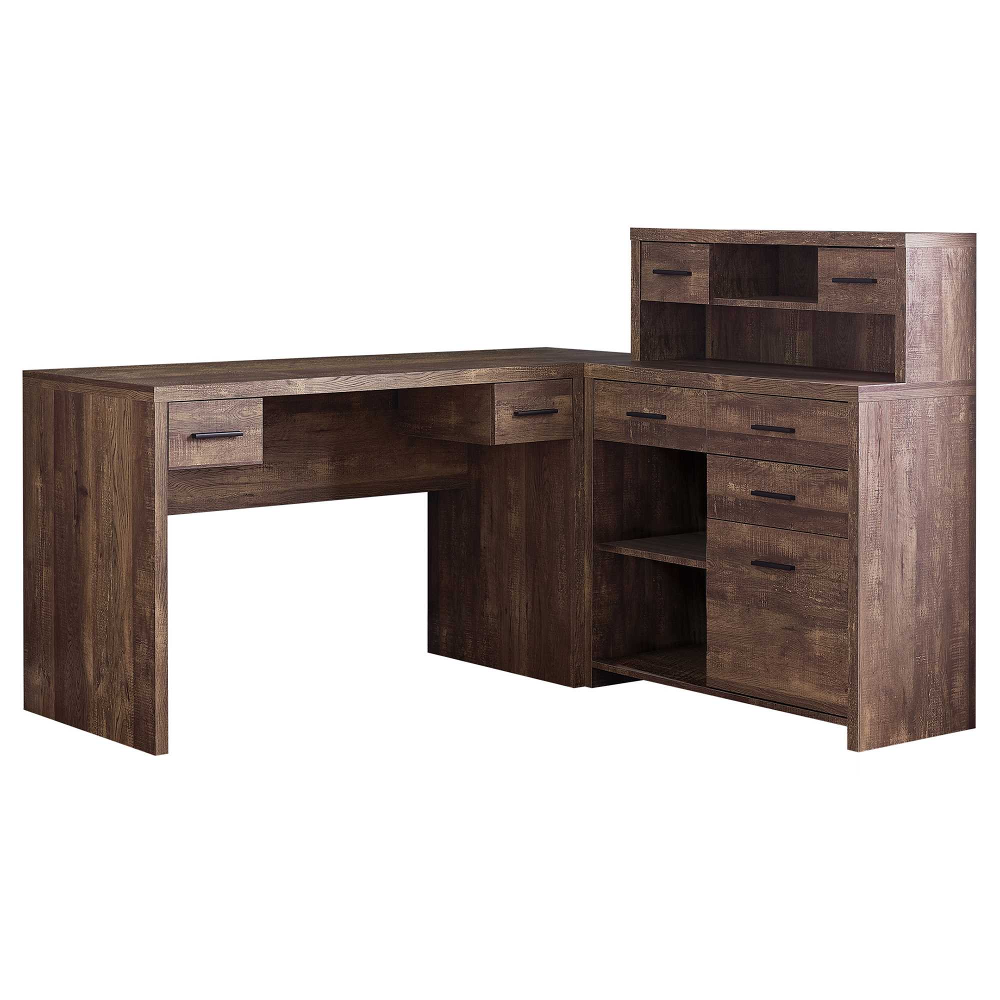 44.75" Reclaimed Wood Particle Board Laminate and MDF Computer Desk By Homeroots - Image 2