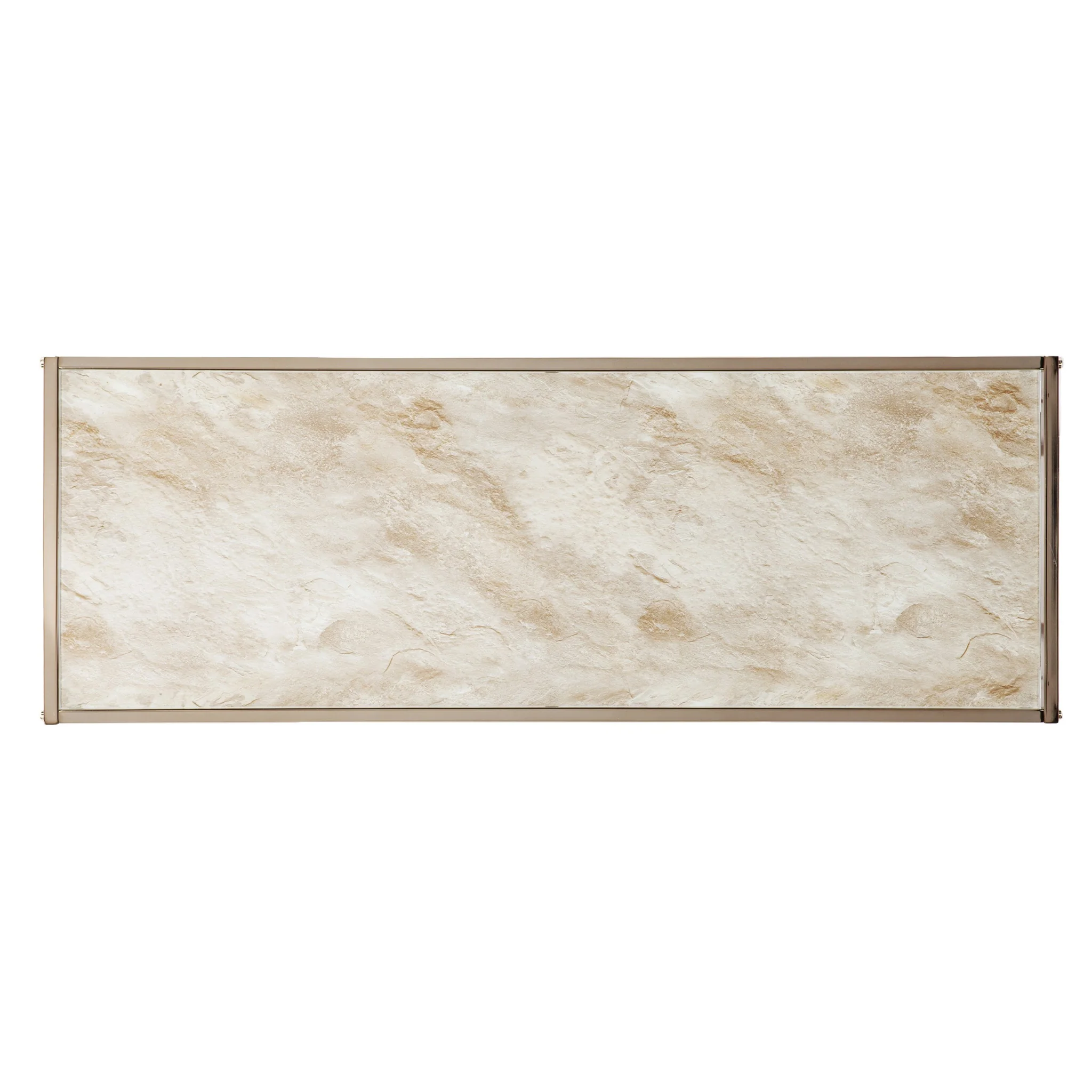 44" Champagne and Gold Faux Marble Frame Console Table By Homeroots - Image 4