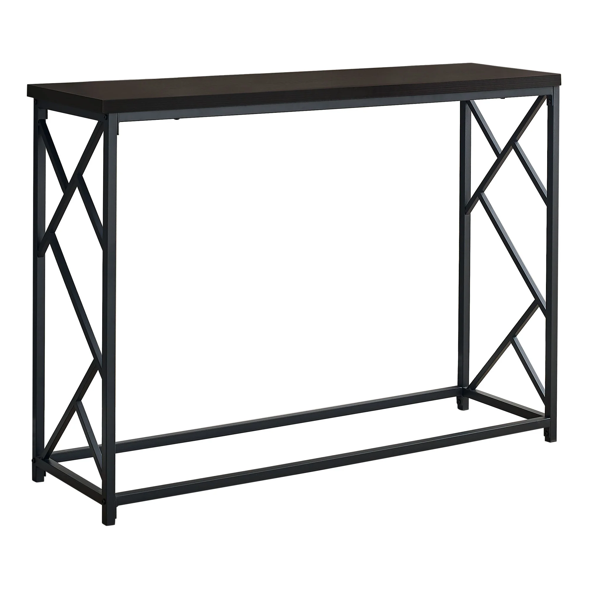 44" Rectangular GreywithBlack Metal Hall Console Accent Table By Homeroots - Image 9