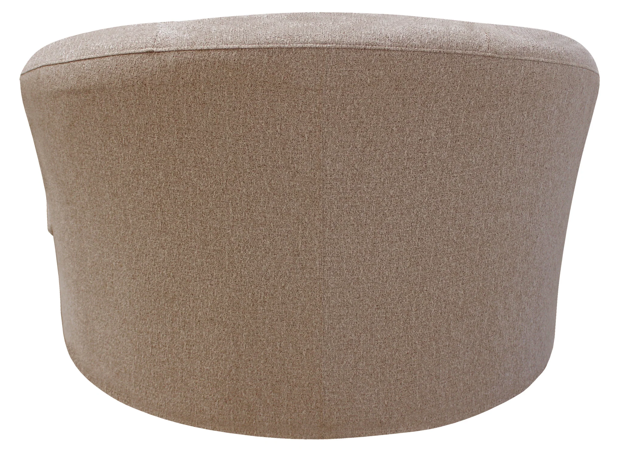 44" Sand Linen Solid Color Swivel Barrel Chair By Homeroots - Image 3
