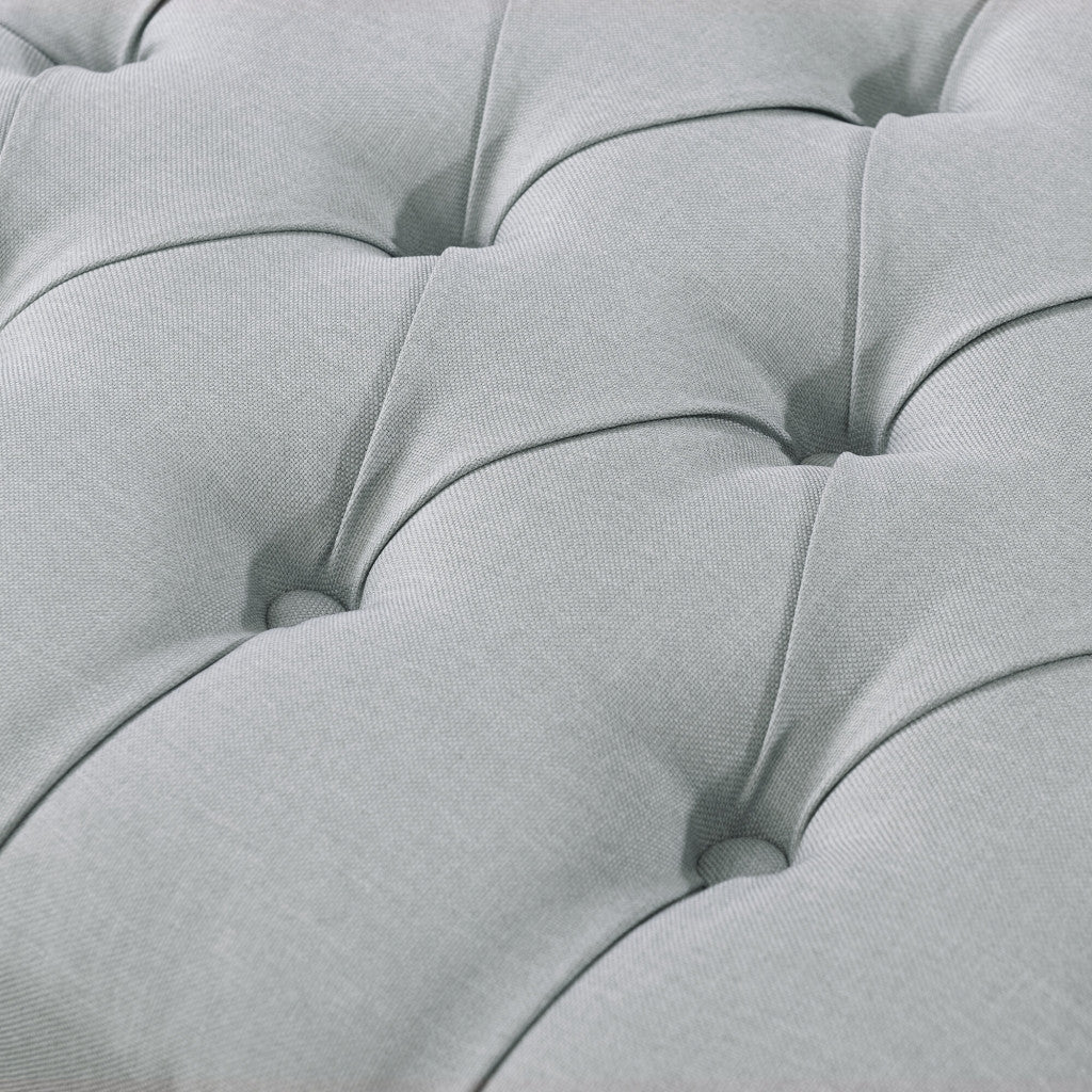 45" Light Gray Upholstered Linen Bench By Homeroots - Image 8