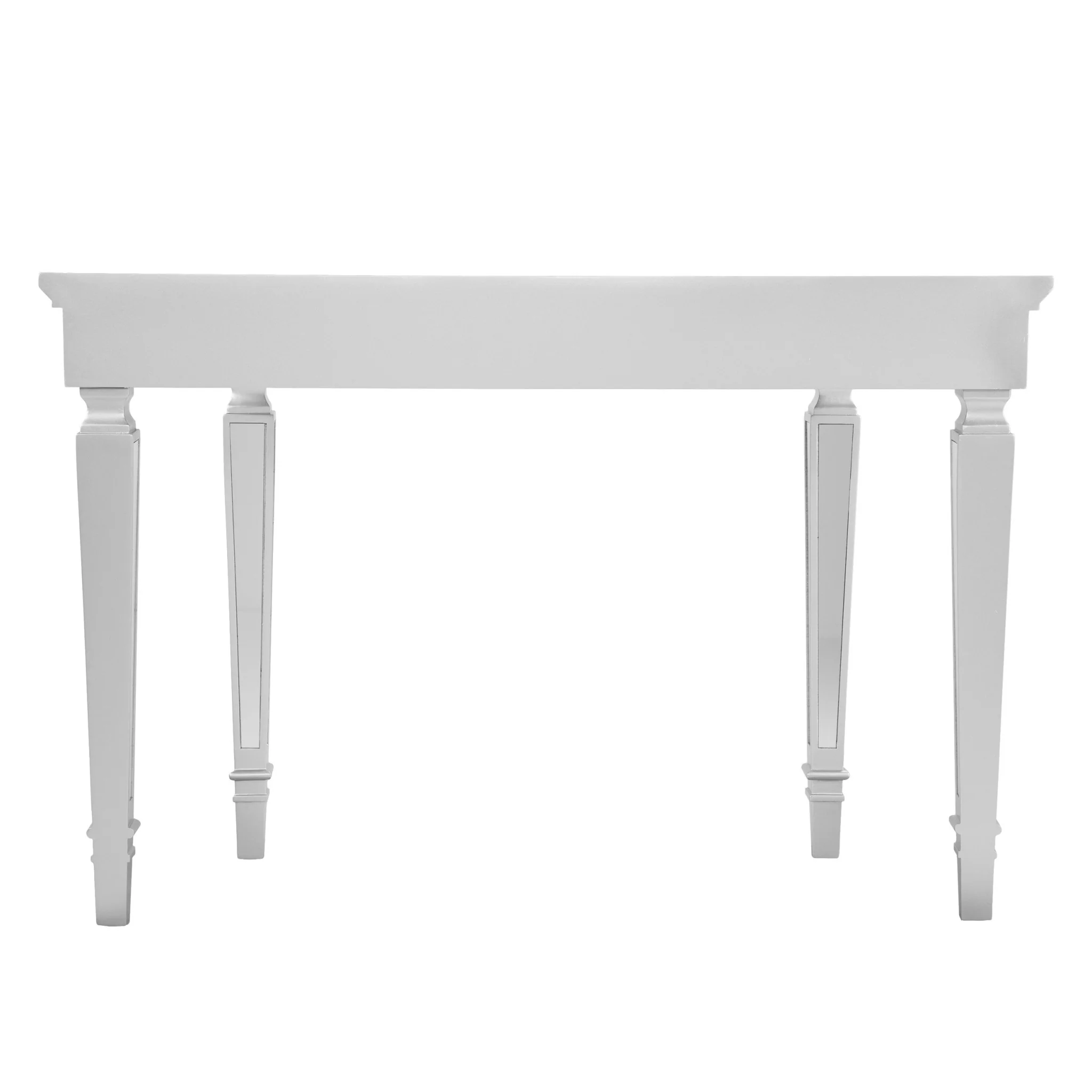 45" Silver Mirrored Glass Free Form Console Table By Homeroots - Image 3