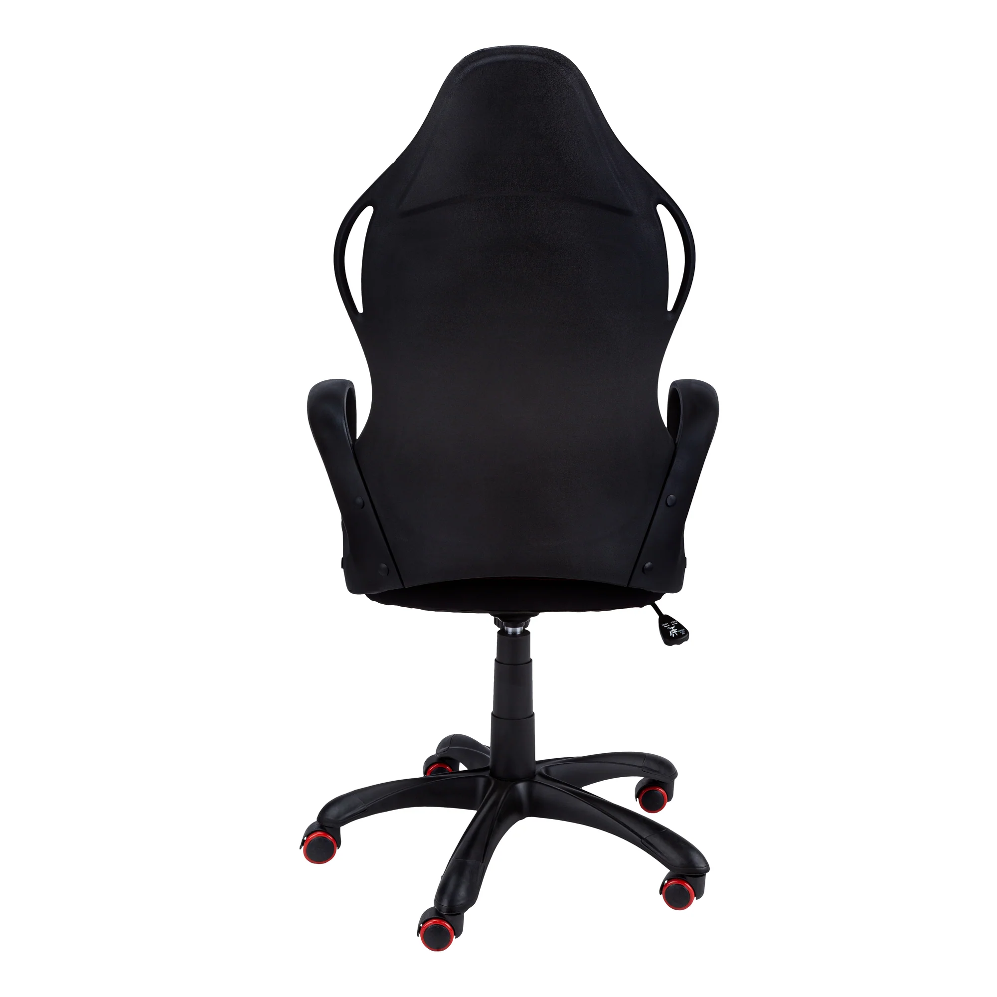 46" Black and Red Fabric Multi Position Office Chair By Homeroots - Image 3