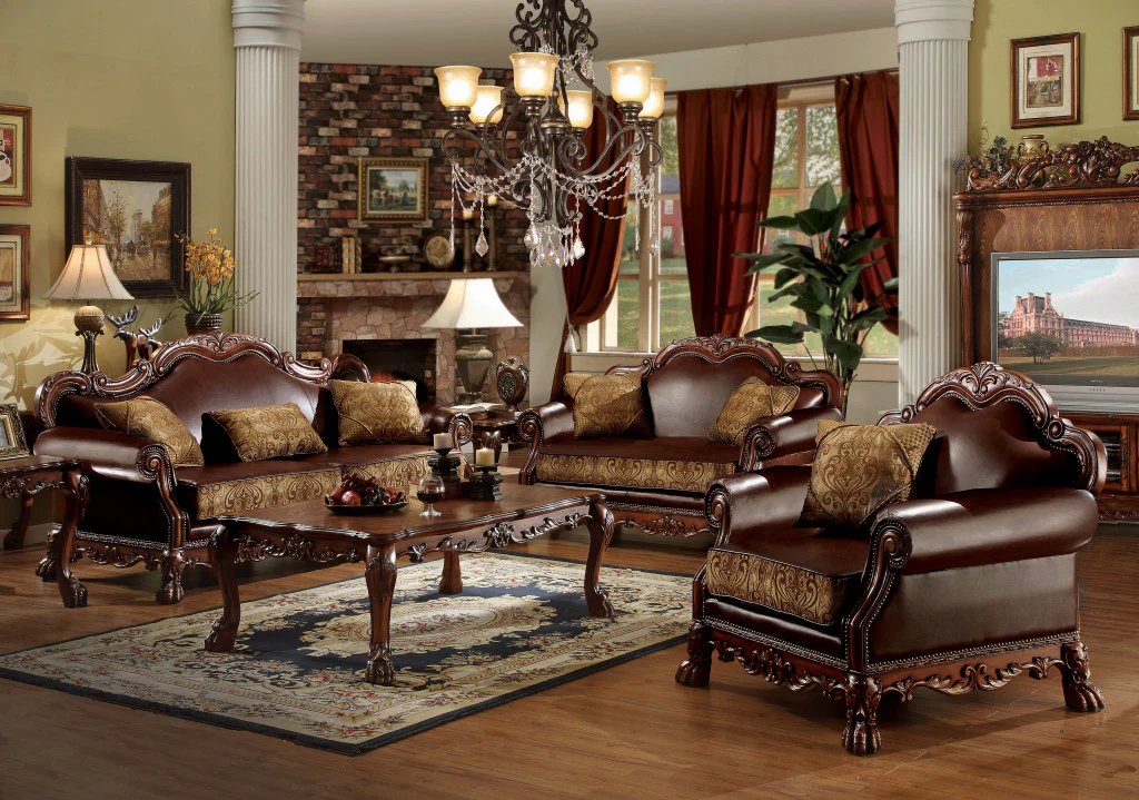 46" Brown And Cherry Blossom Pink Faux Leather Floral Tufted Arm Chair By Homeroots - Image 4