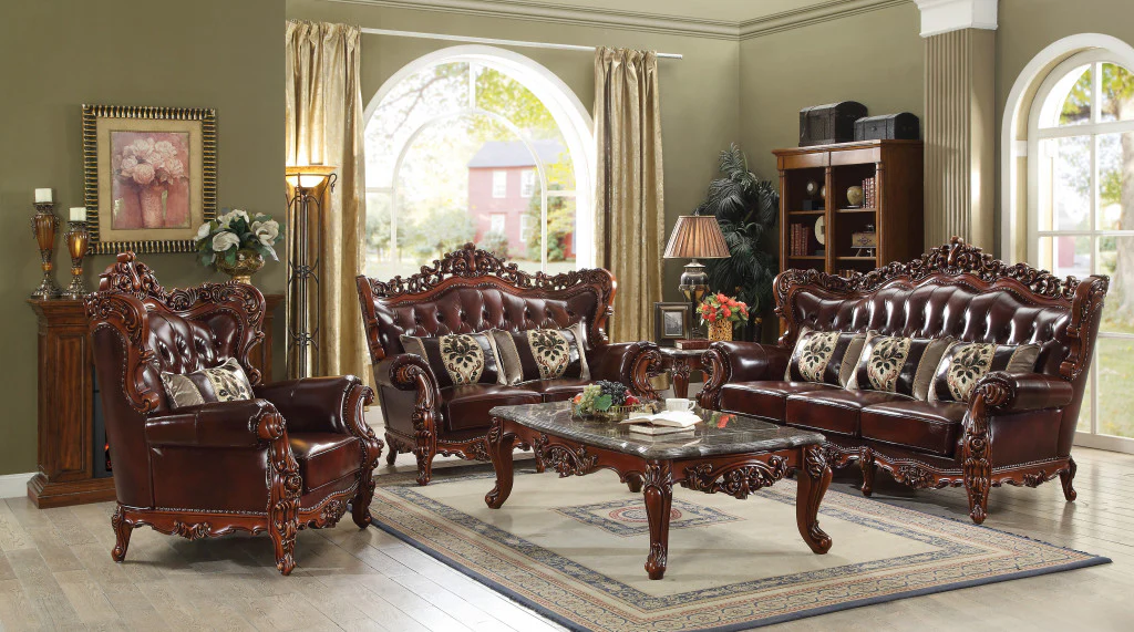 46" Dark Brown and Chocolate Faux Leather Tufted Wingback Chair By Homeroots - Image 5