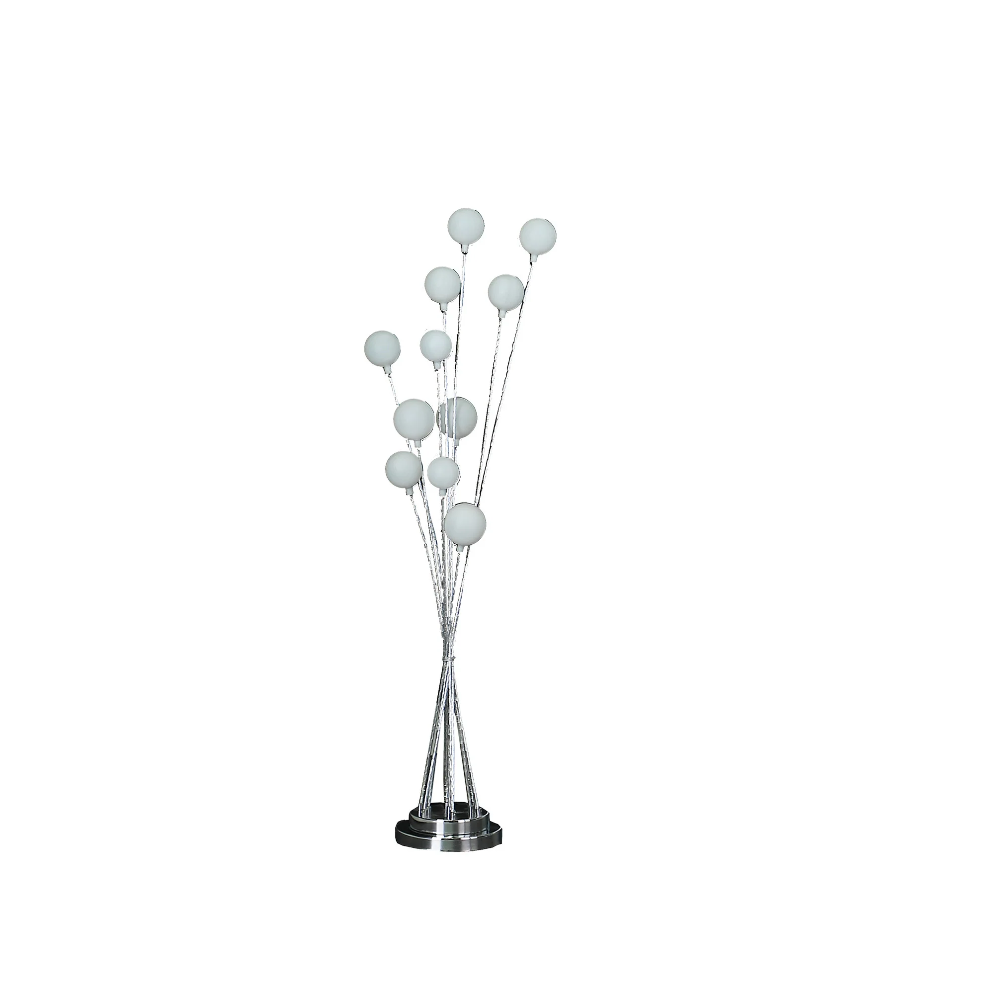 46" Golden Chrome Contemporary Multi Light LED Floor Lamp By Homeroots - Image 7