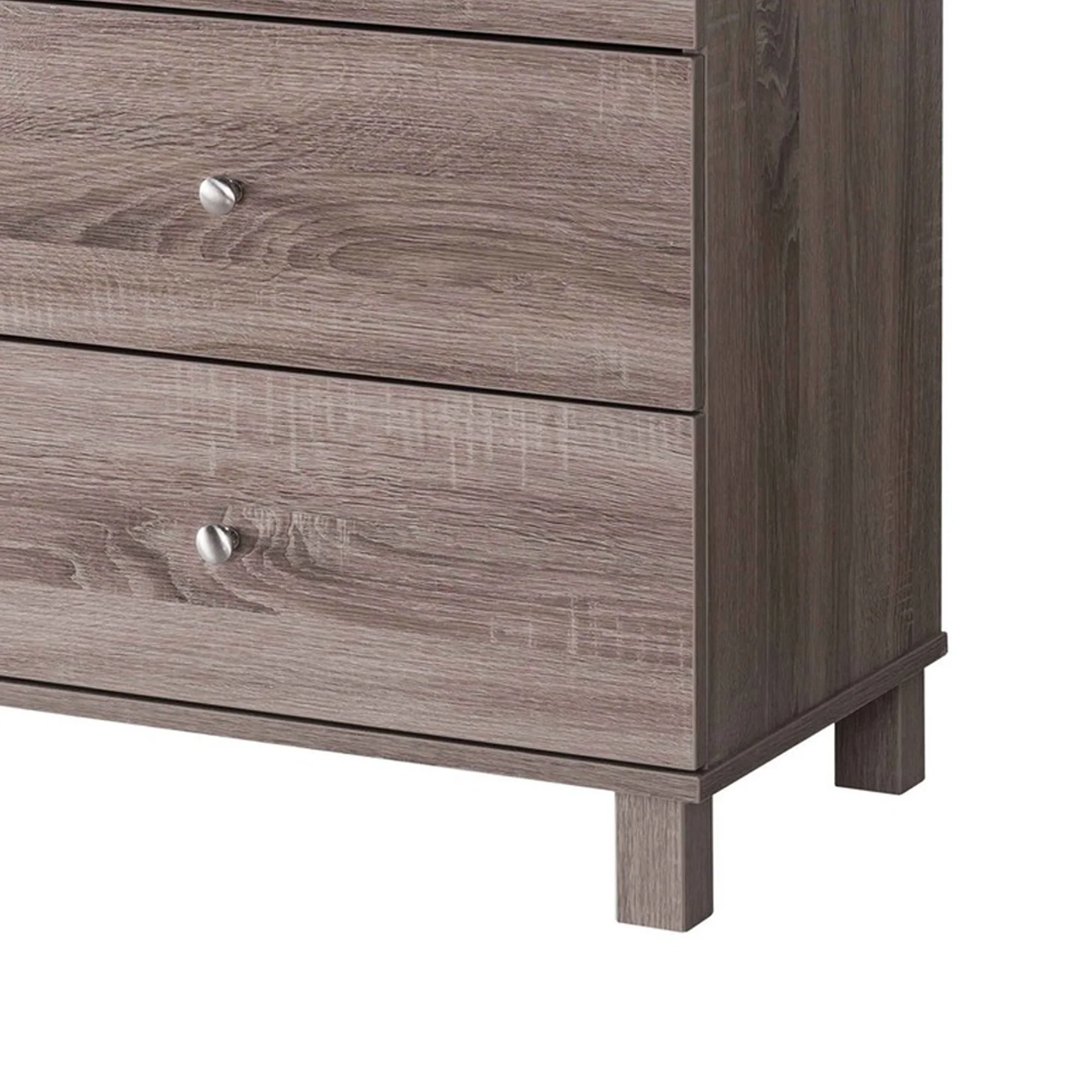 47.25 Inches 6 Drawer Dresser With Straight Legs Taupe Brown By Benzara - Image 5