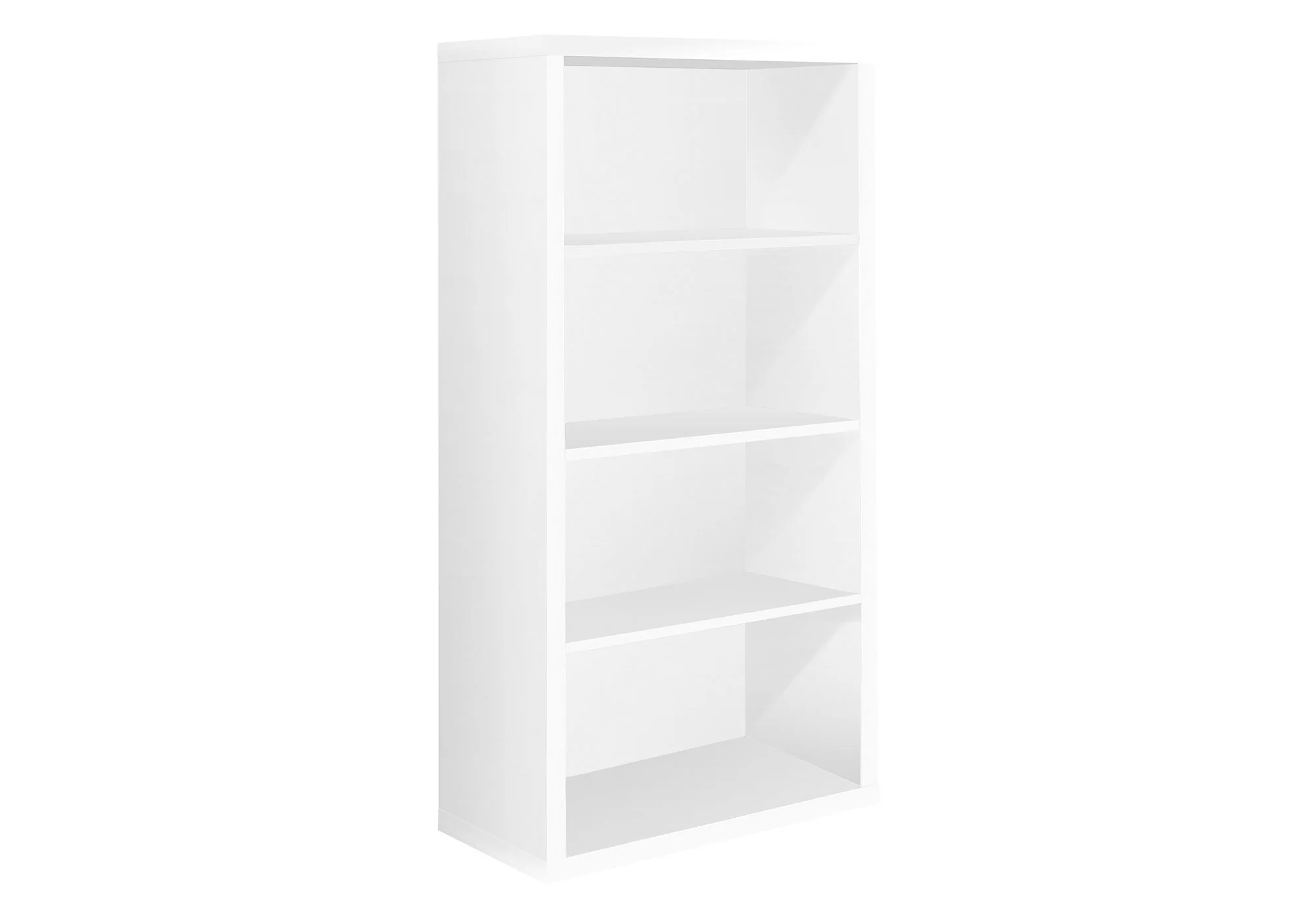 47.5" White Particle Board and MDF Bookshelf with Adjustable Shelves By Homeroots - Image 2