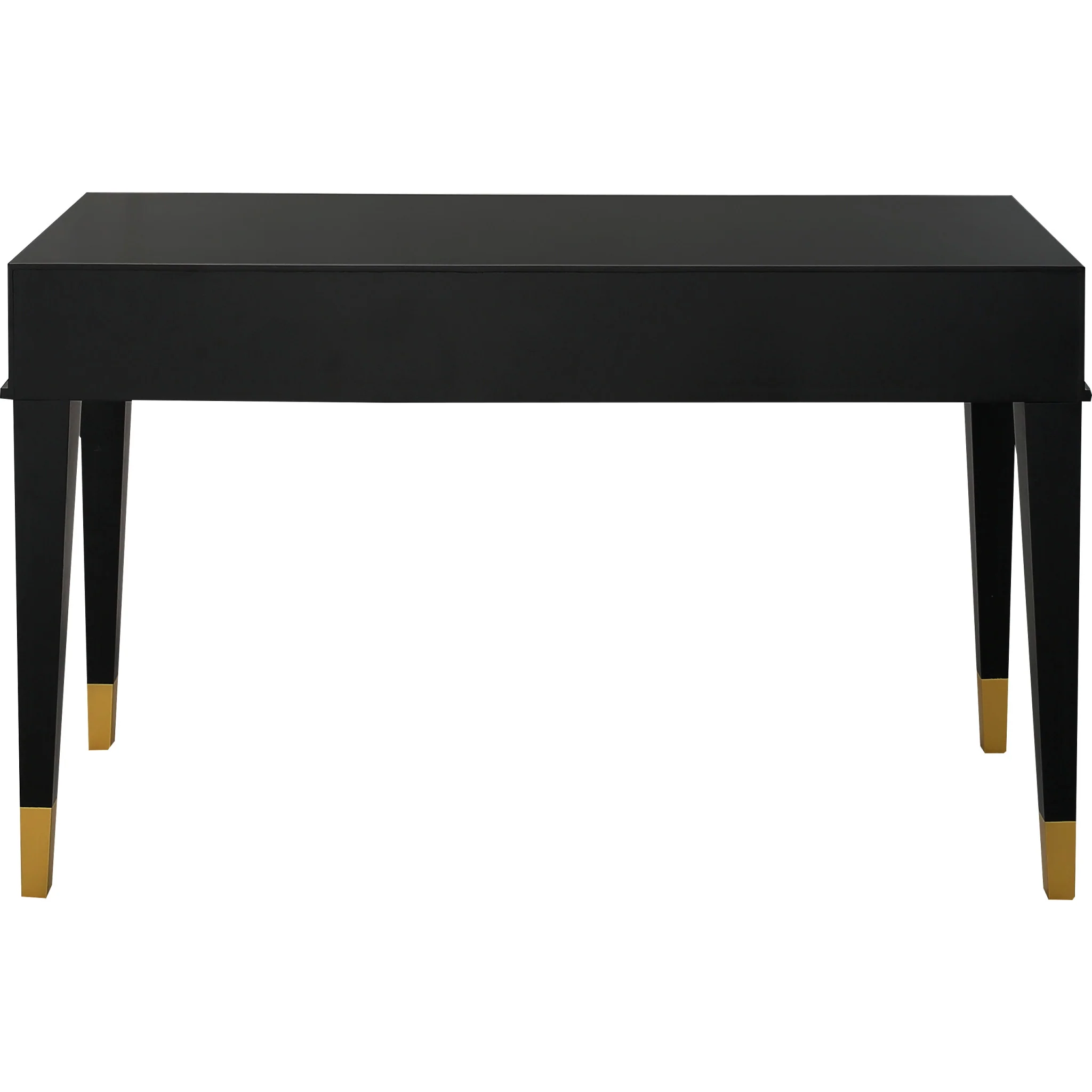 47" Black and Black and Gold Console Table With Storage By Homeroots - Image 4