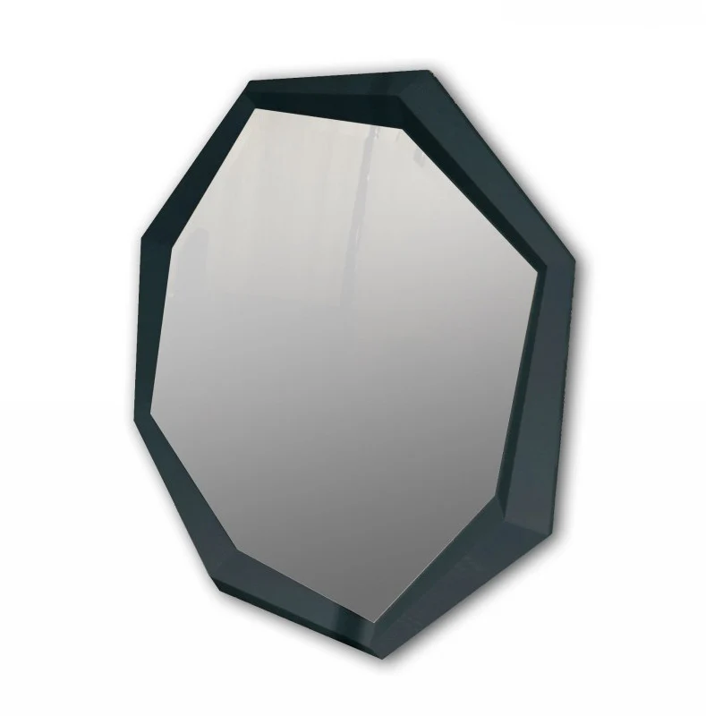 47" Black Crocodile Lacquer Mirror By Homeroots - Image 2