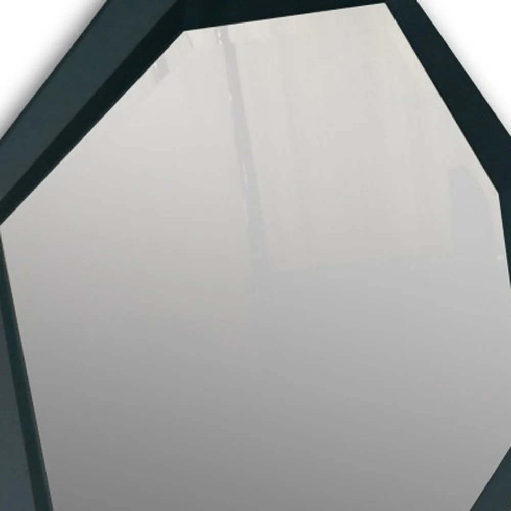 47" Black Crocodile Lacquer Mirror By Homeroots - Image 4