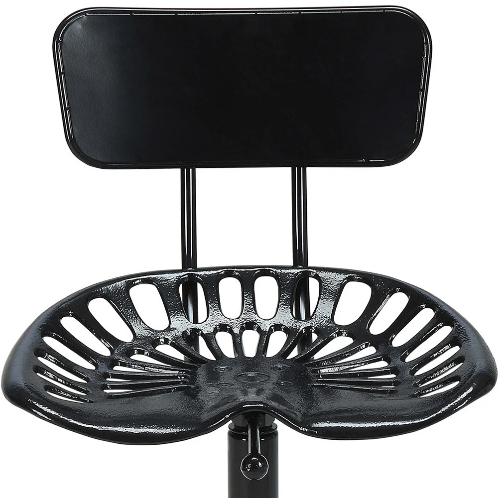 47" Black Low Back Adjustable Height Bar Chair With Footrest By Homeroots - Image 4