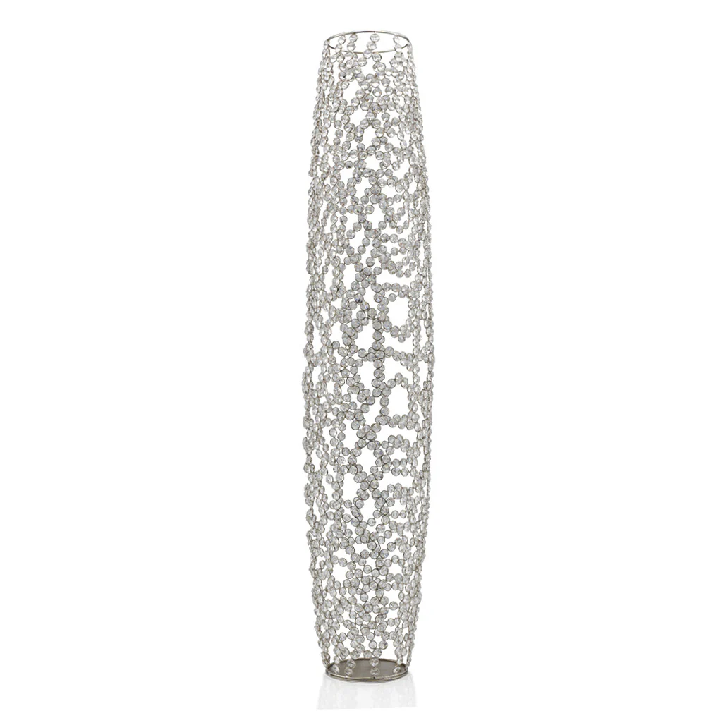 47" Bling Faux Crystal Abstract Twigs Barrel Floor Vase By Homeroots - Image 3