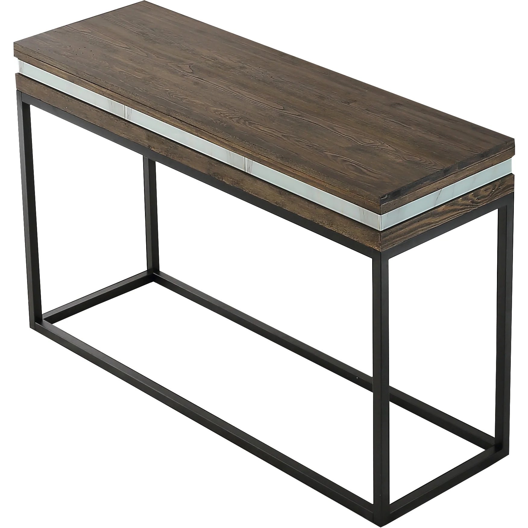 47" Brown and Black Frame Console Table By Homeroots - Image 2