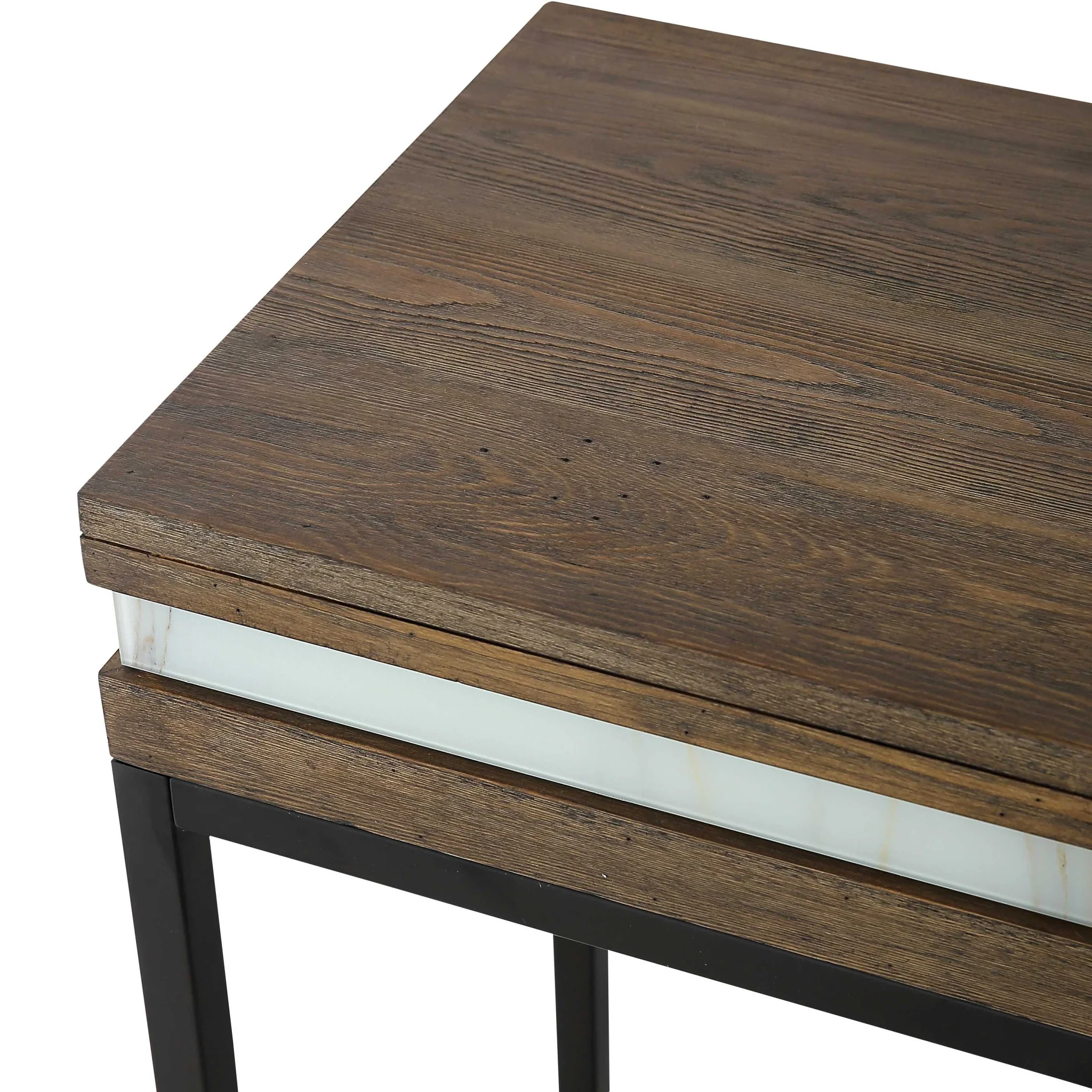 47" Brown and Black Frame Console Table By Homeroots - Image 6