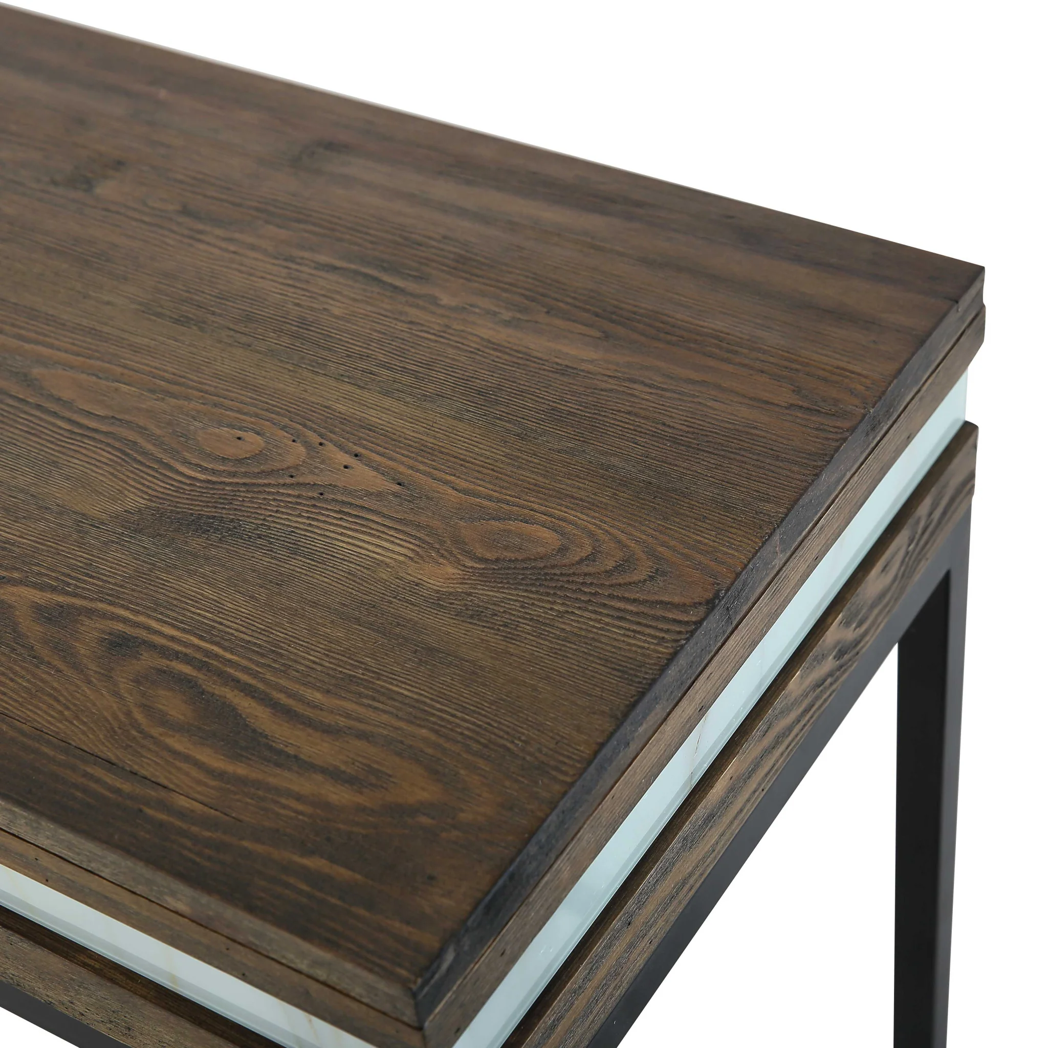 47" Brown and Black Frame Console Table By Homeroots - Image 7