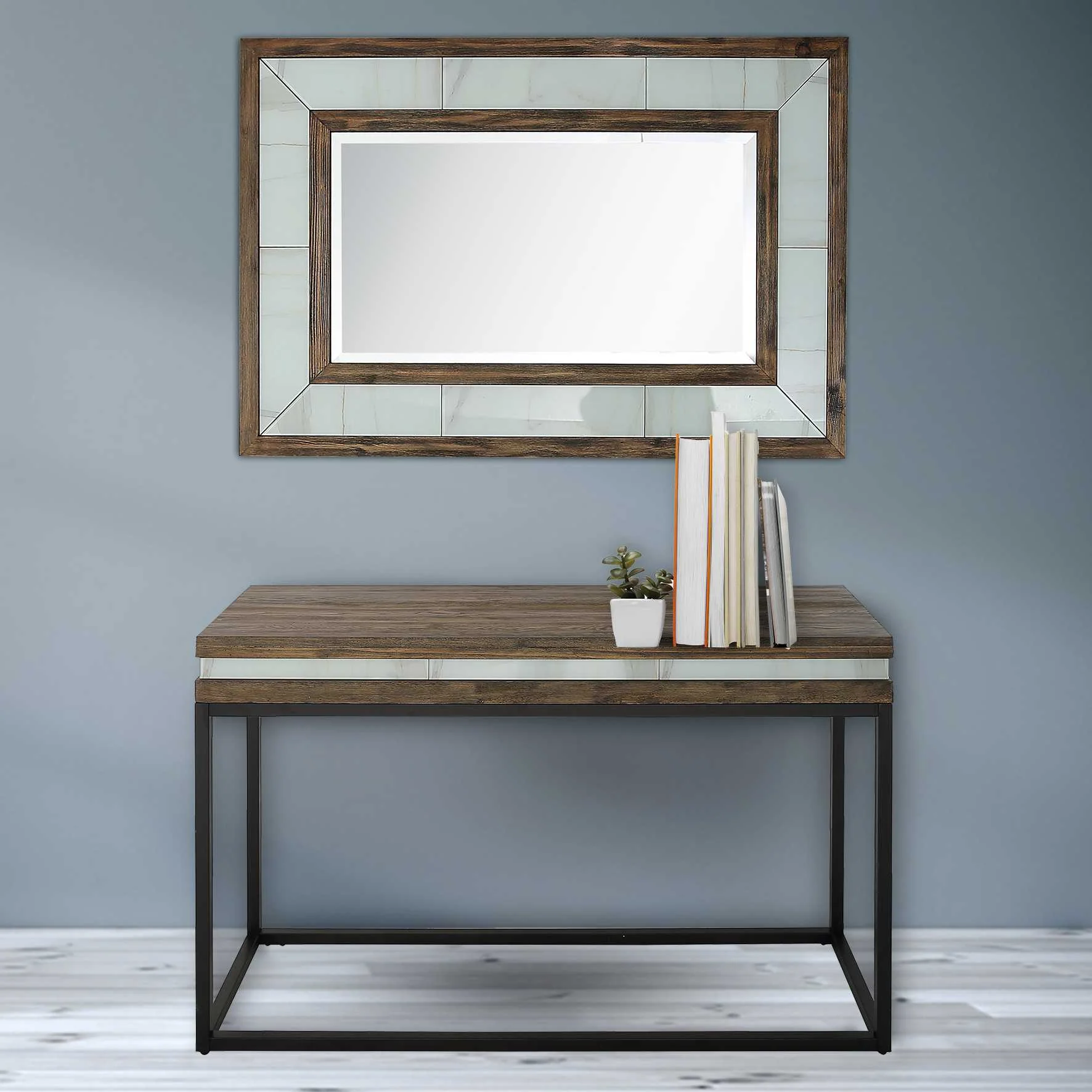 47" Brown and Black Frame Console Table By Homeroots - Image 9
