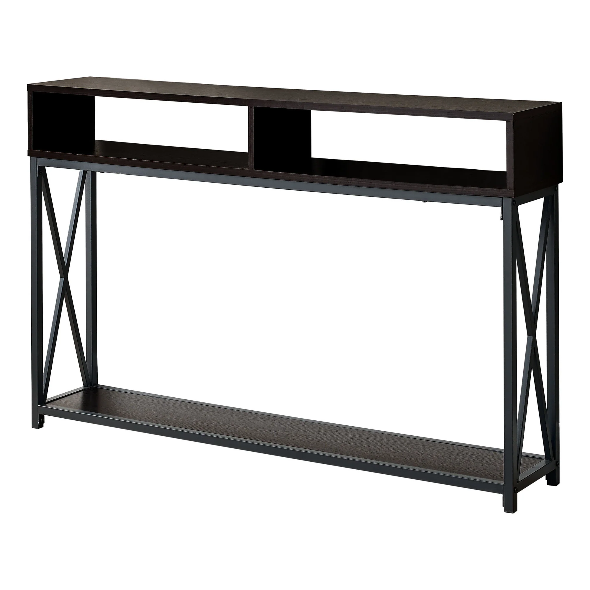 47" Brown And Black Frame Console Table With Storage By Homeroots - Image 3