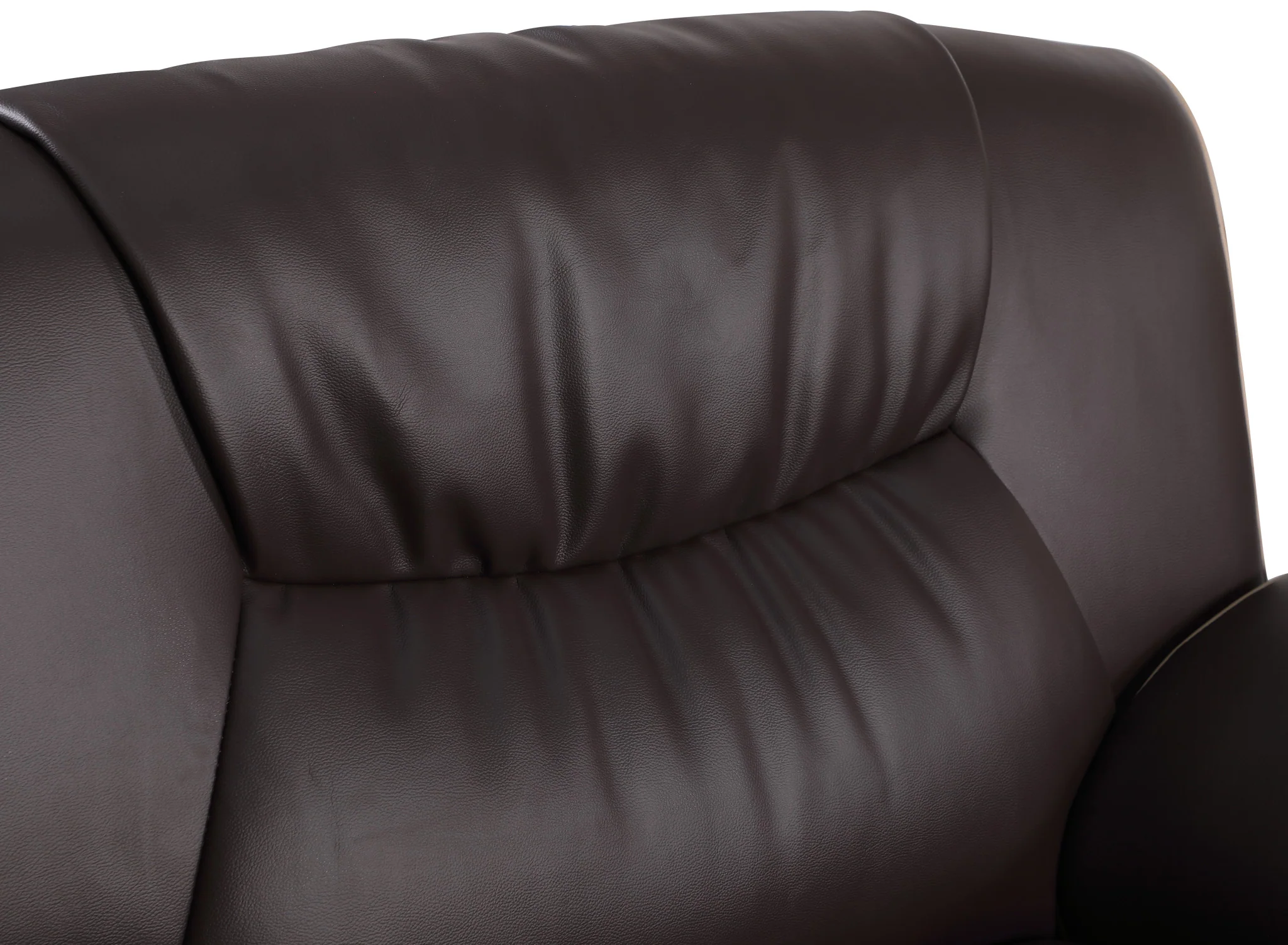 47" Brown and Silver Leather Match Arm Chair By Homeroots - Image 8