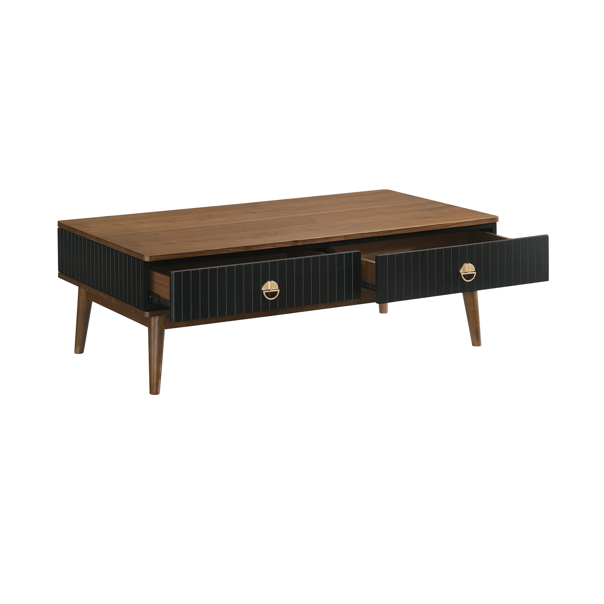 47" Brown Solid Wood Rectangular Coffee Table By Homeroots - Image 3
