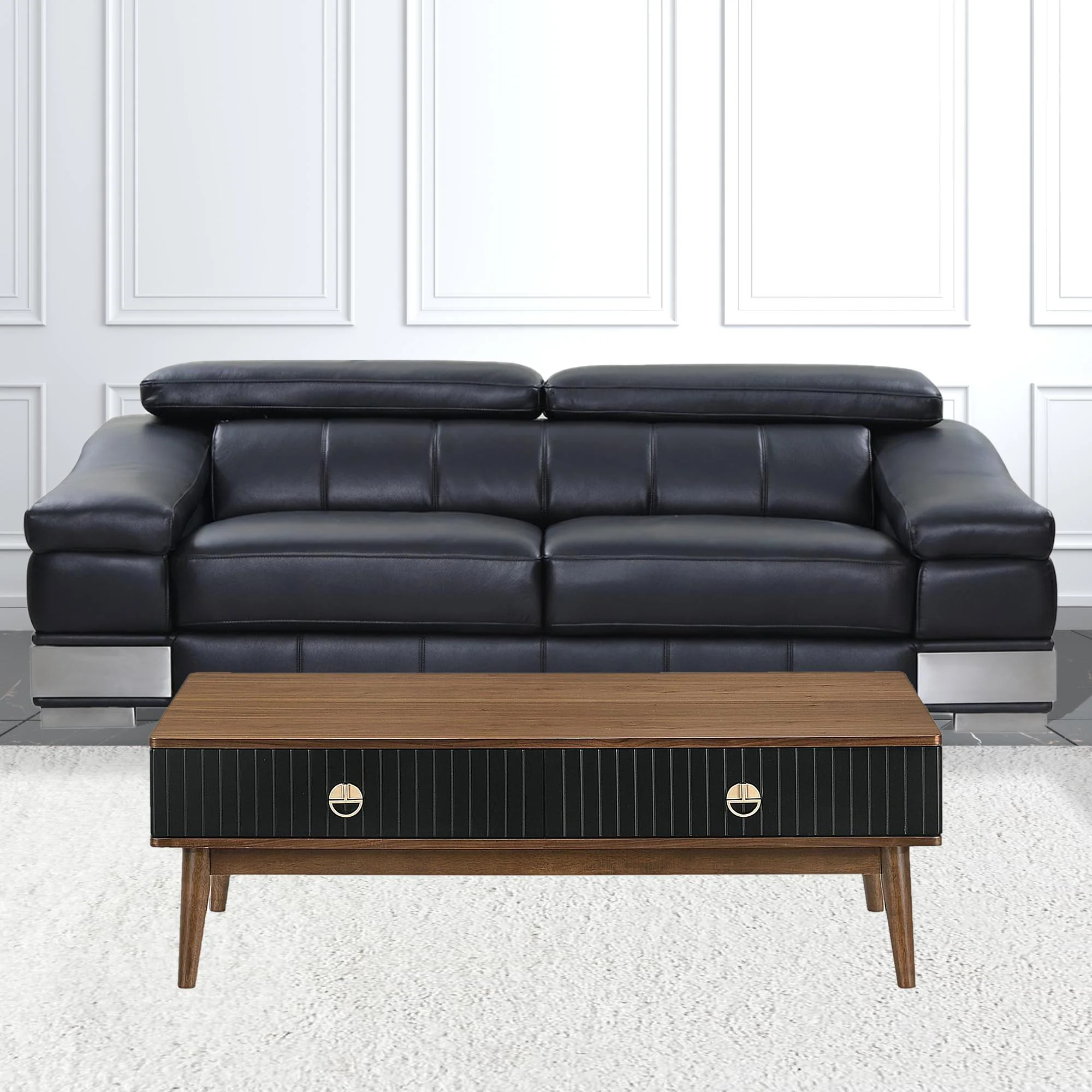47" Brown Solid Wood Rectangular Coffee Table By Homeroots - Image 5