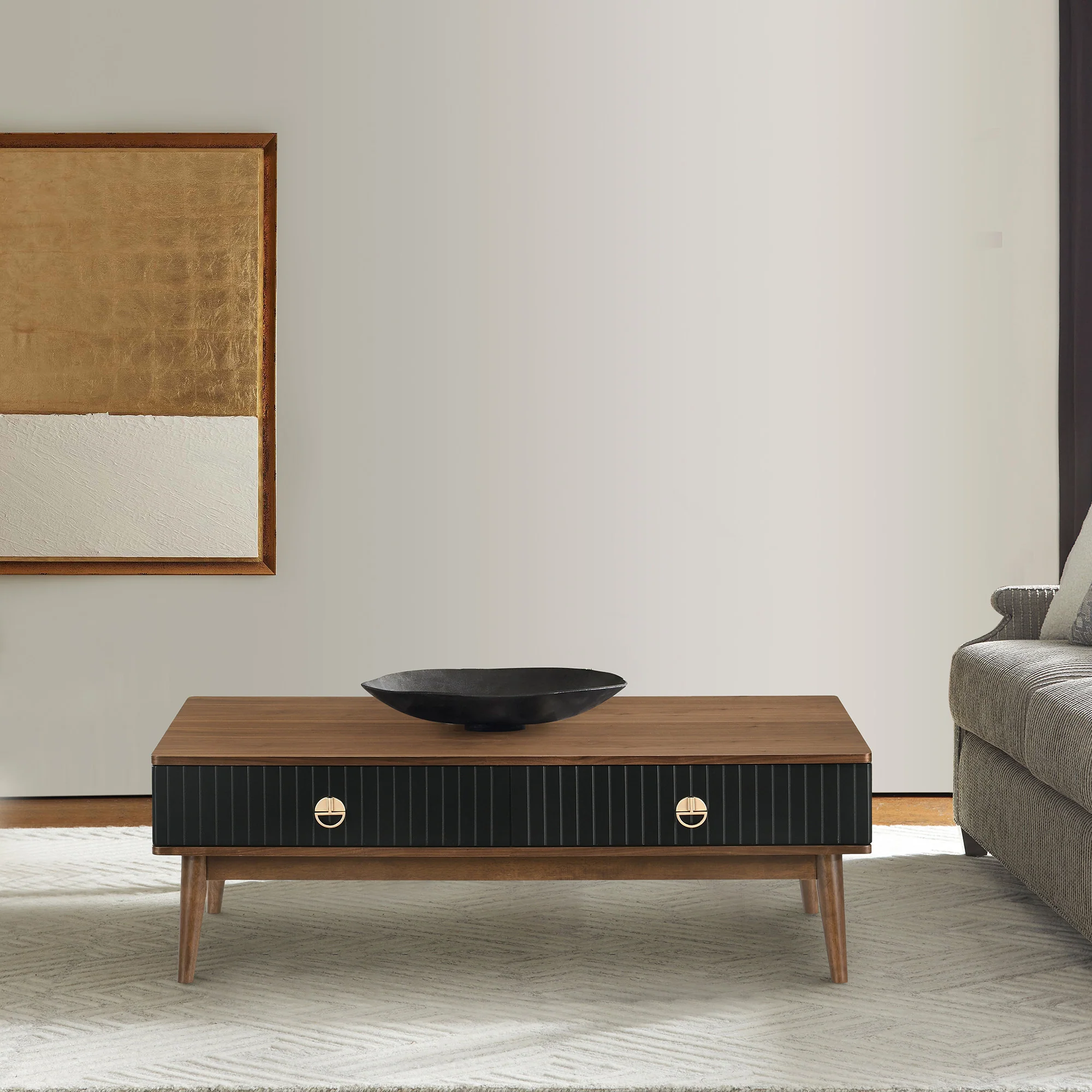 47" Brown Solid Wood Rectangular Coffee Table By Homeroots - Image 8