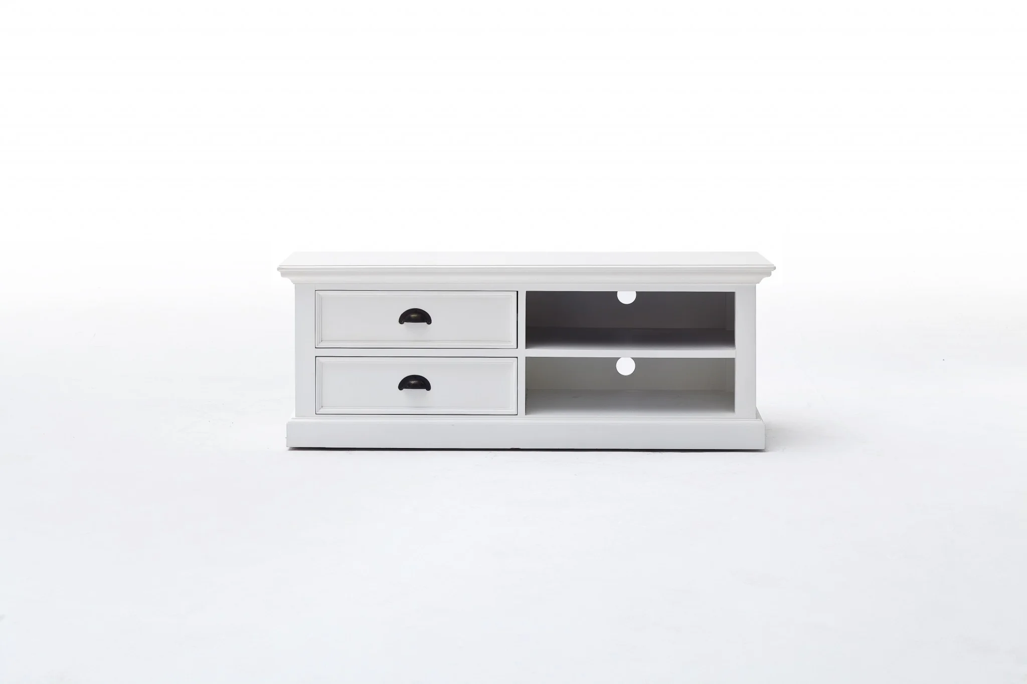 47" Classic White Entertainment Unit with Two Drawers By Homeroots - Image 2