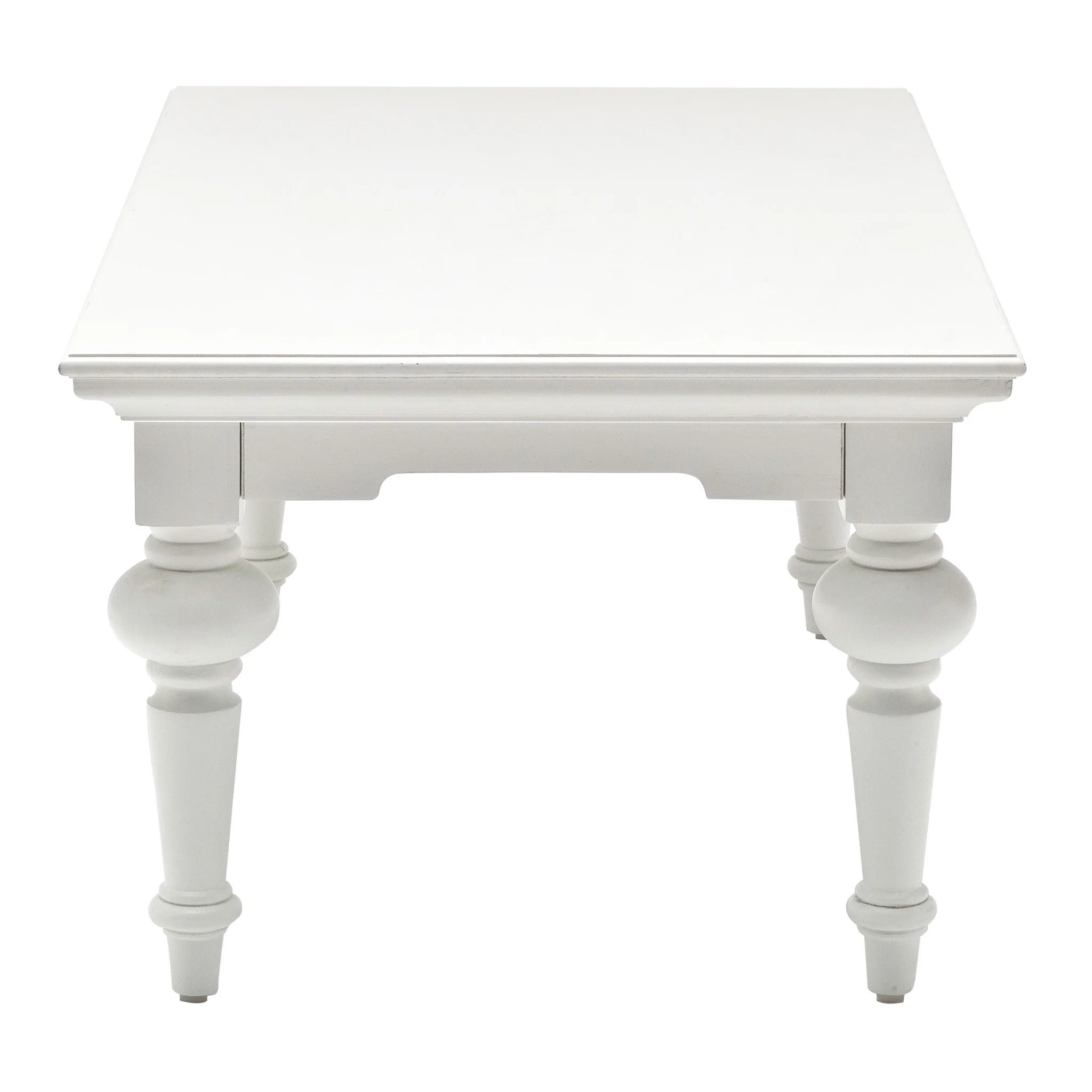 47" Classic White Manufactured Wood And Solid Wood Rectangular Coffee Table By Homeroots - Image 5
