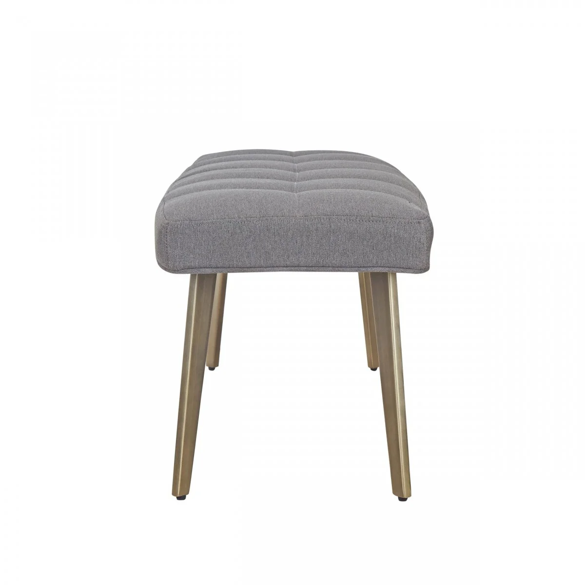 47" Gray And Gold Upholstered Linen Blend Dining bench By Homeroots - Image 2