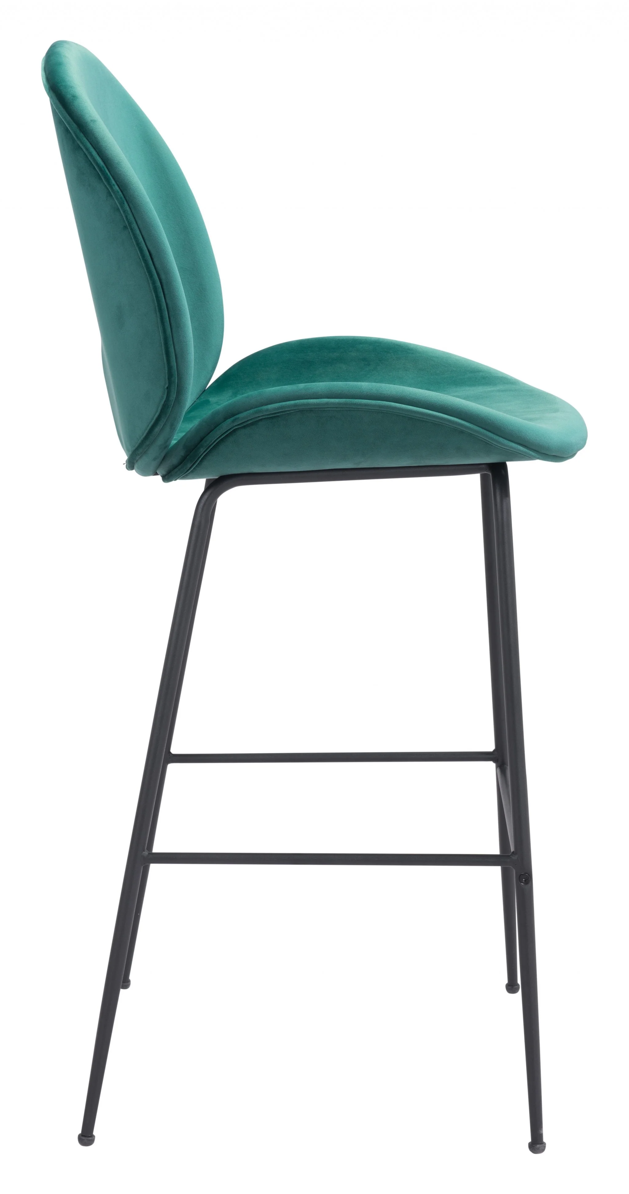 47" Green And Black Steel Low Back Bar Height Chair With Footrest By Homeroots - Image 2