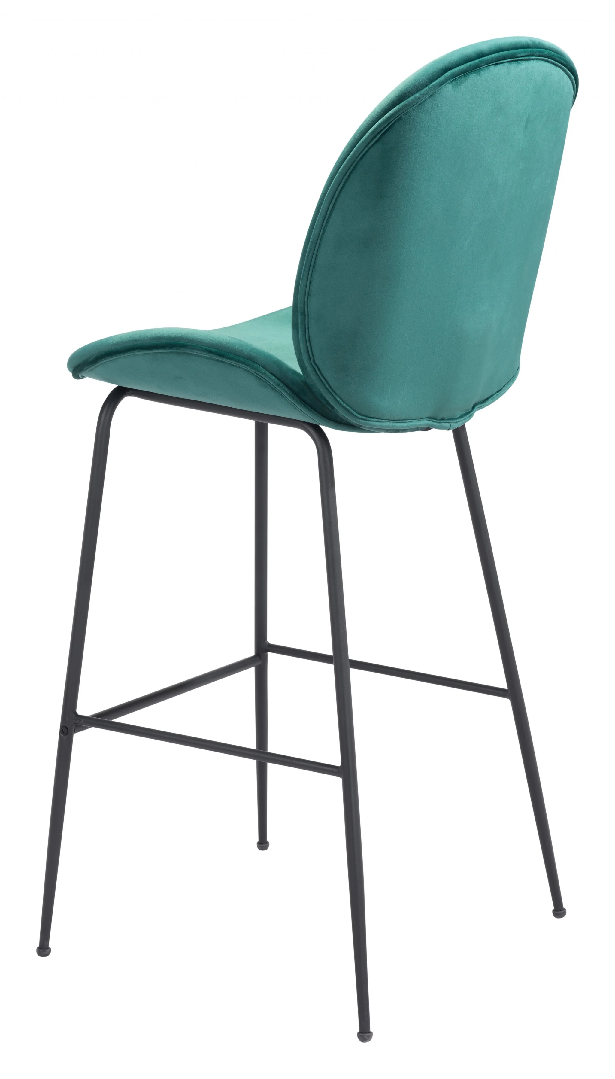 47" Green And Black Steel Low Back Bar Height Chair With Footrest By Homeroots - Image 5