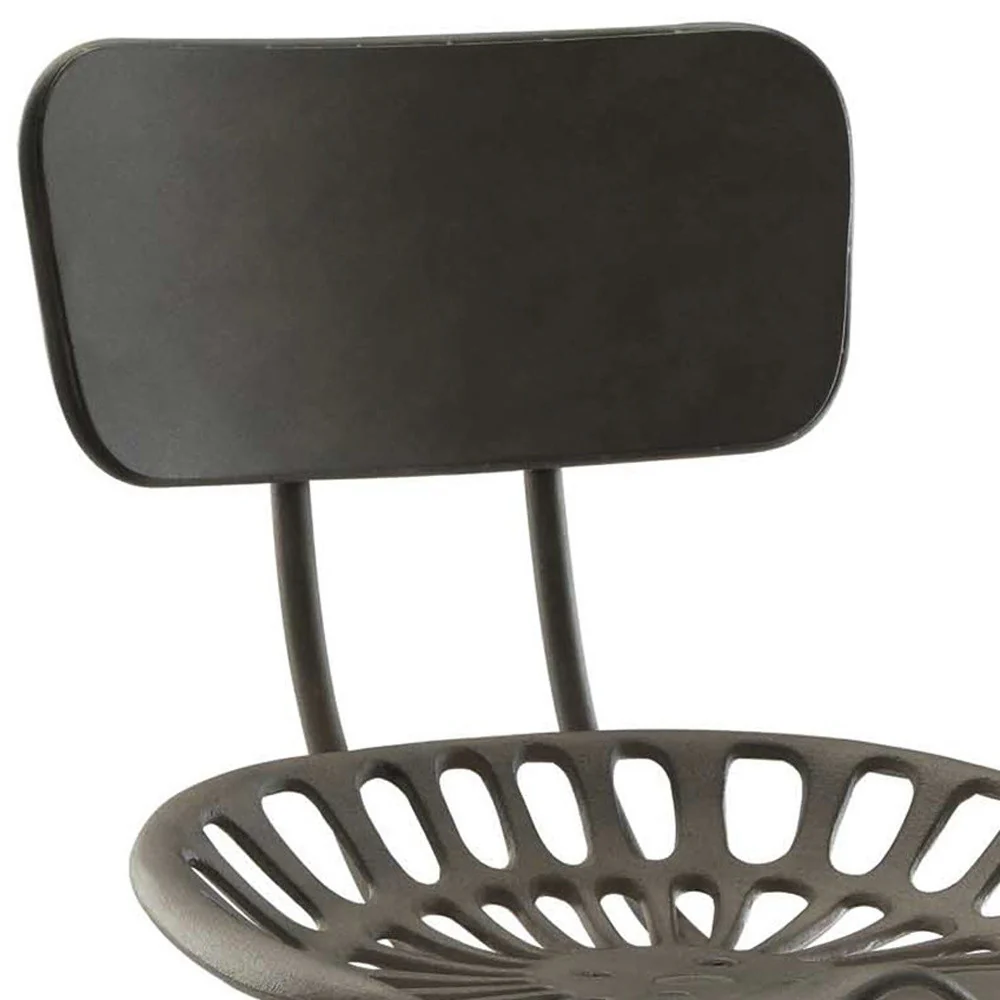 47" Industrial Backless Adjustable Height Bar Chair With Footrest By Homeroots - Image 3