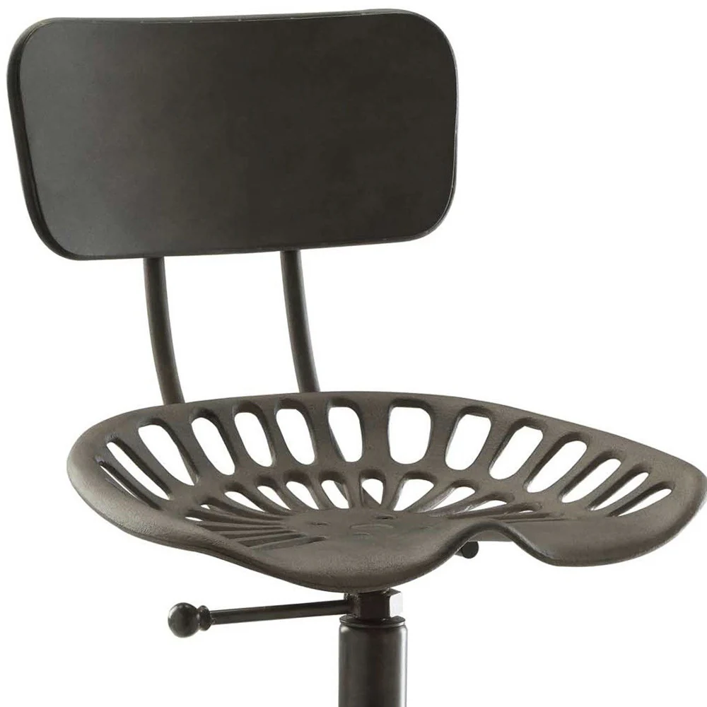 47" Industrial Backless Adjustable Height Bar Chair With Footrest By Homeroots - Image 4