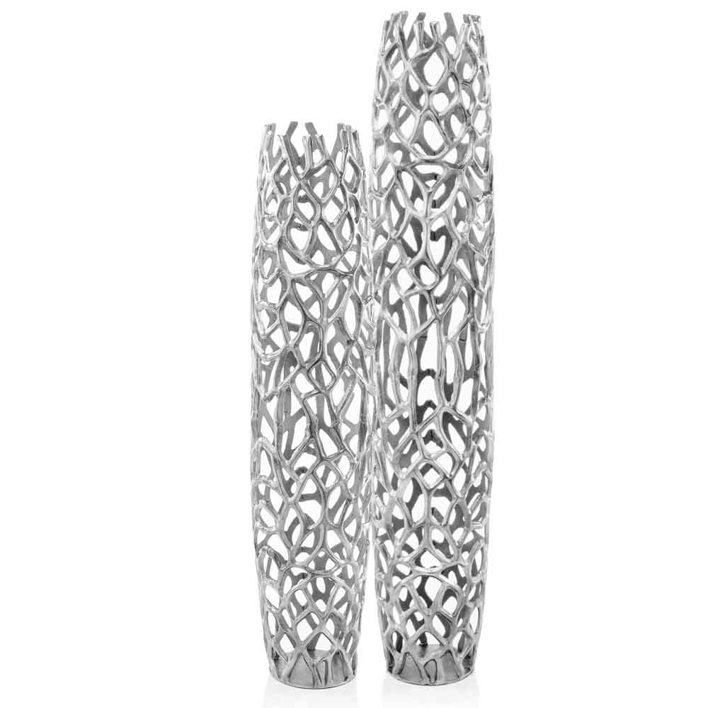 47" Modern Rustic Silver Twigs Barrel Style Floor Vase By Homeroots - Image 5