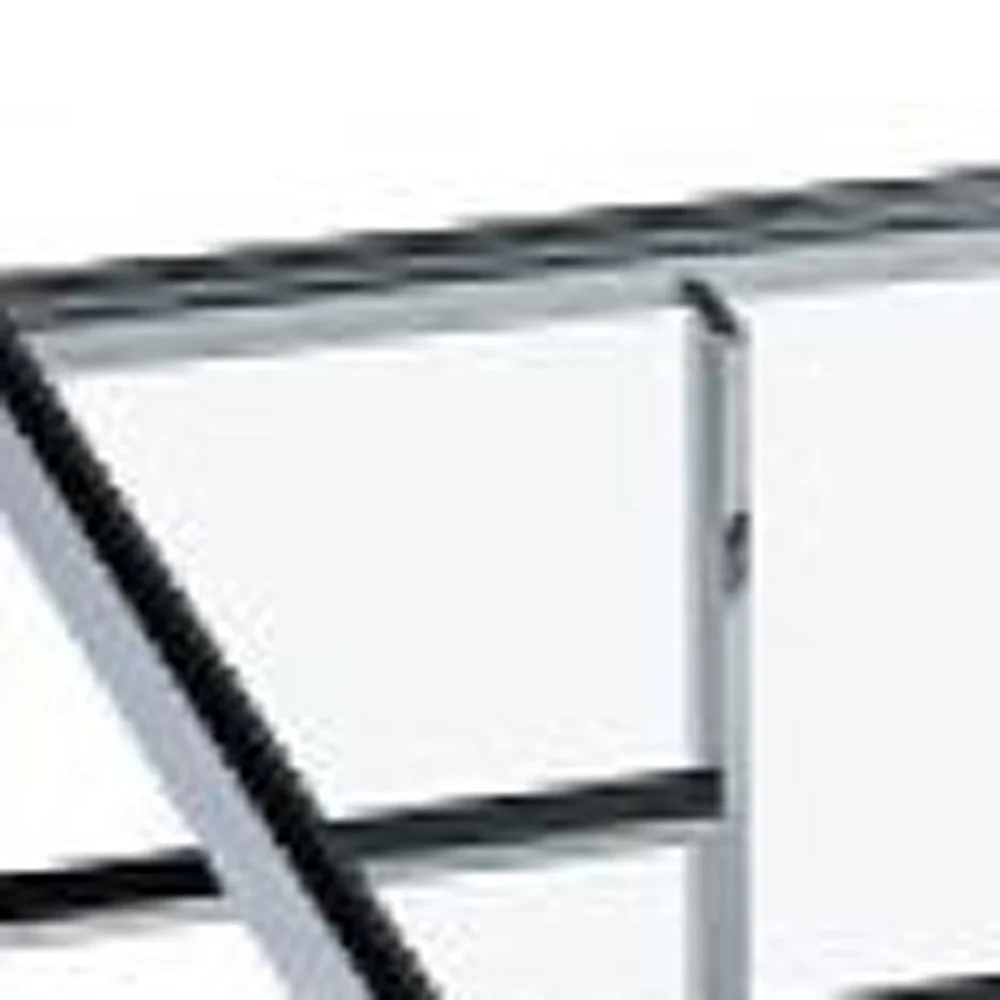 47" Silver And Clear Glass Rectangular Coffee Table By Homeroots - Image 4