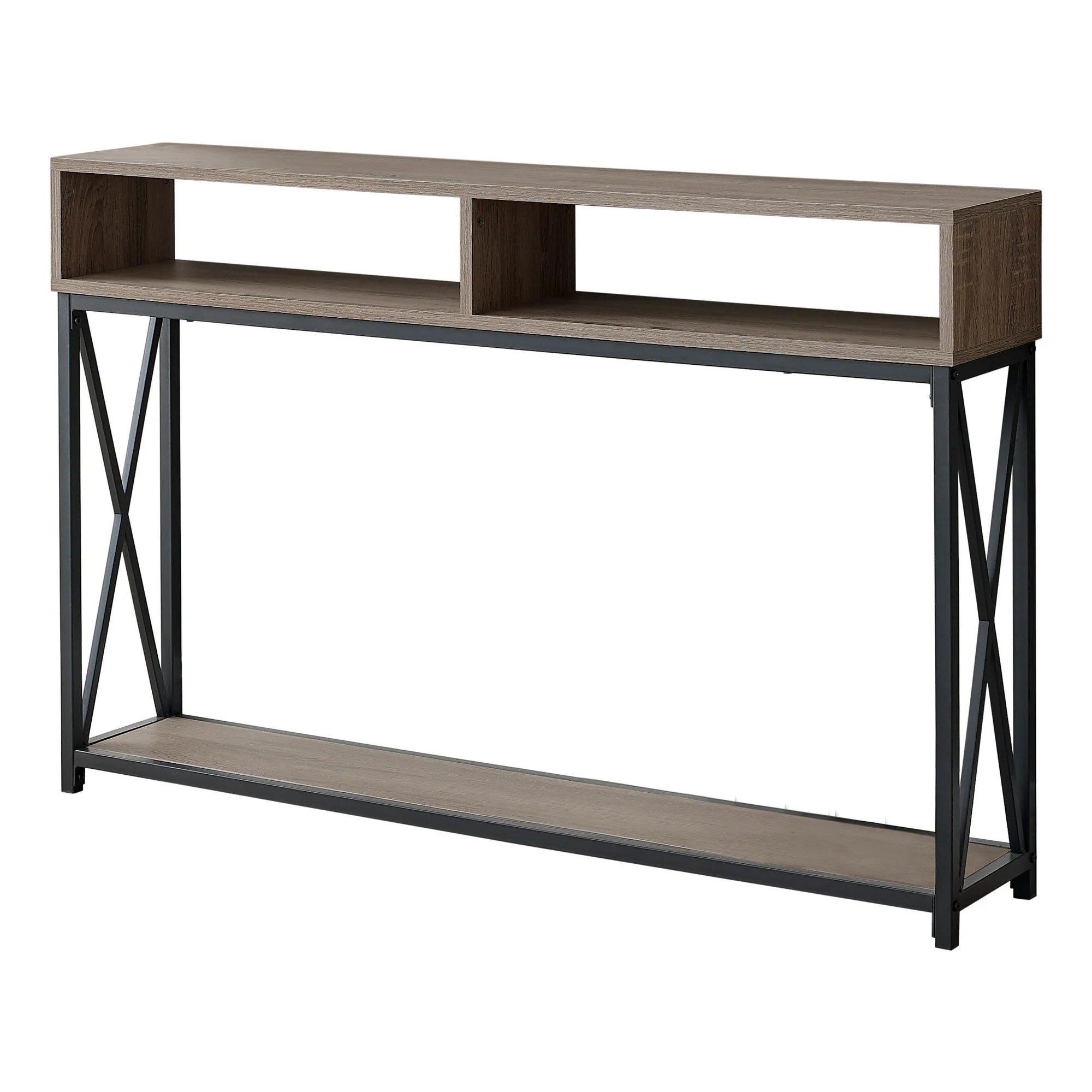 47" Taupe And Black Frame Console Table With Storage By Homeroots - Image 3