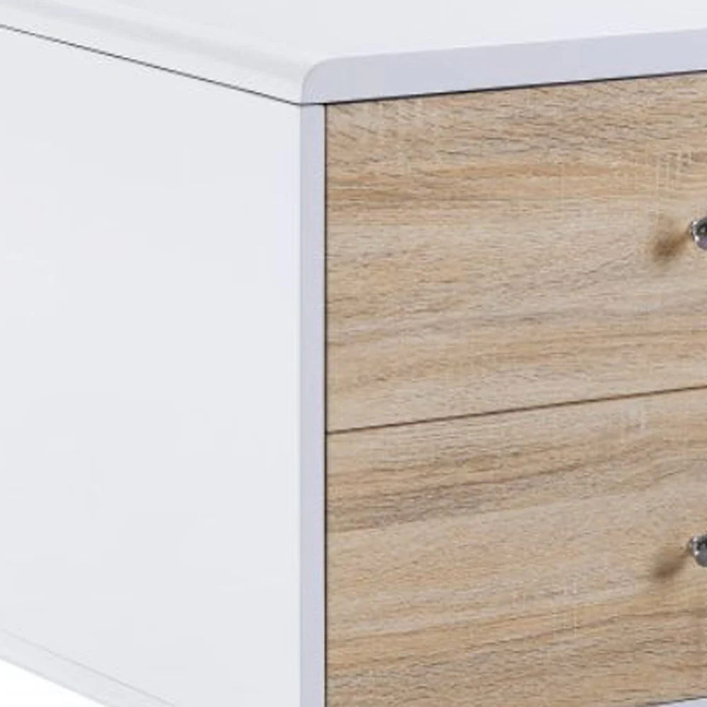 47" White High Gloss Manufactured Wood Rectangular Coffee Table With Four Drawers By Homeroots - Image 5