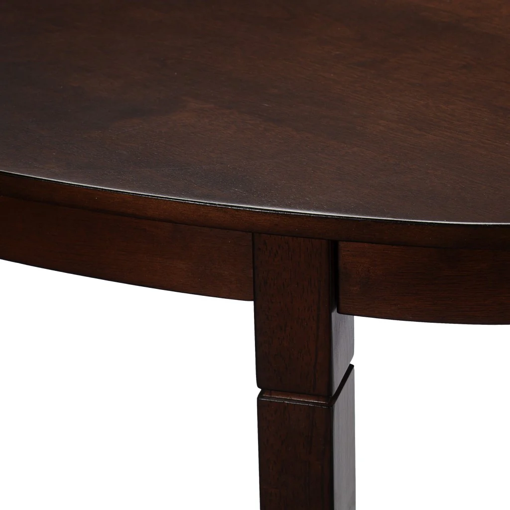48" Brown Half Circle Console Table With Storage By Homeroots - Image 5