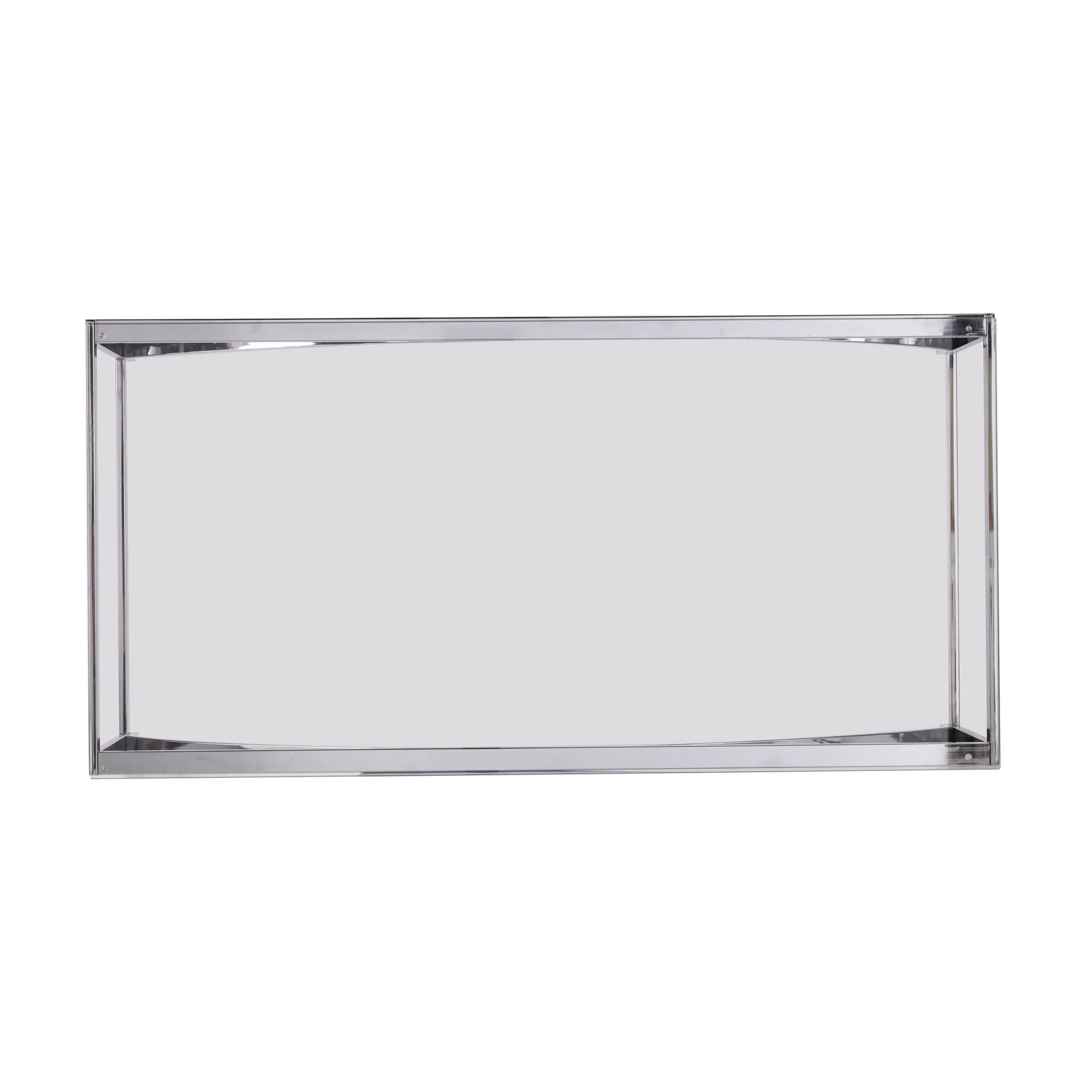 48" Chrome Glass And Metal Rectangular Coffee Table By Homeroots - Image 5