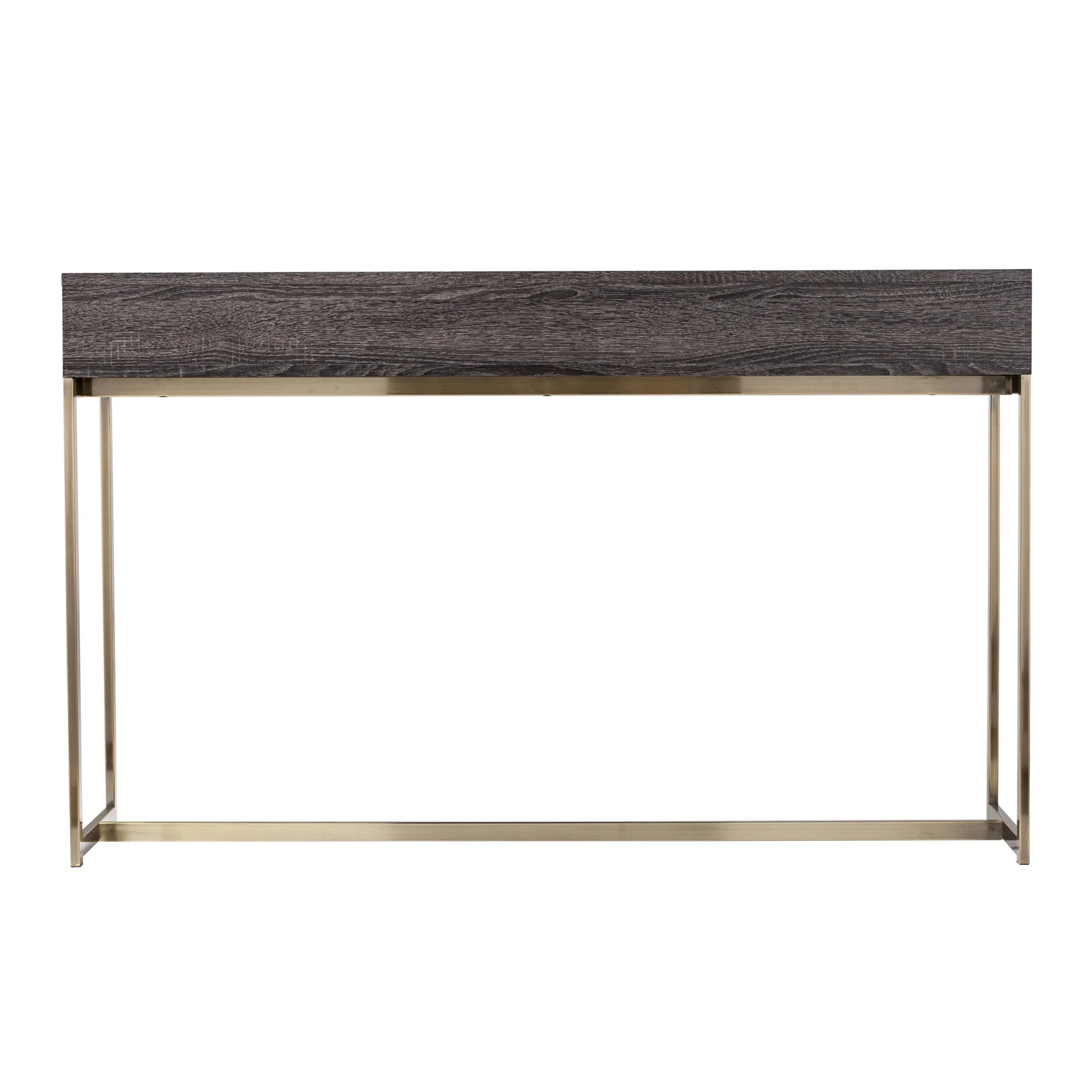48" Gray and Gold Sled Console Table With Storage By Homeroots - Image 4