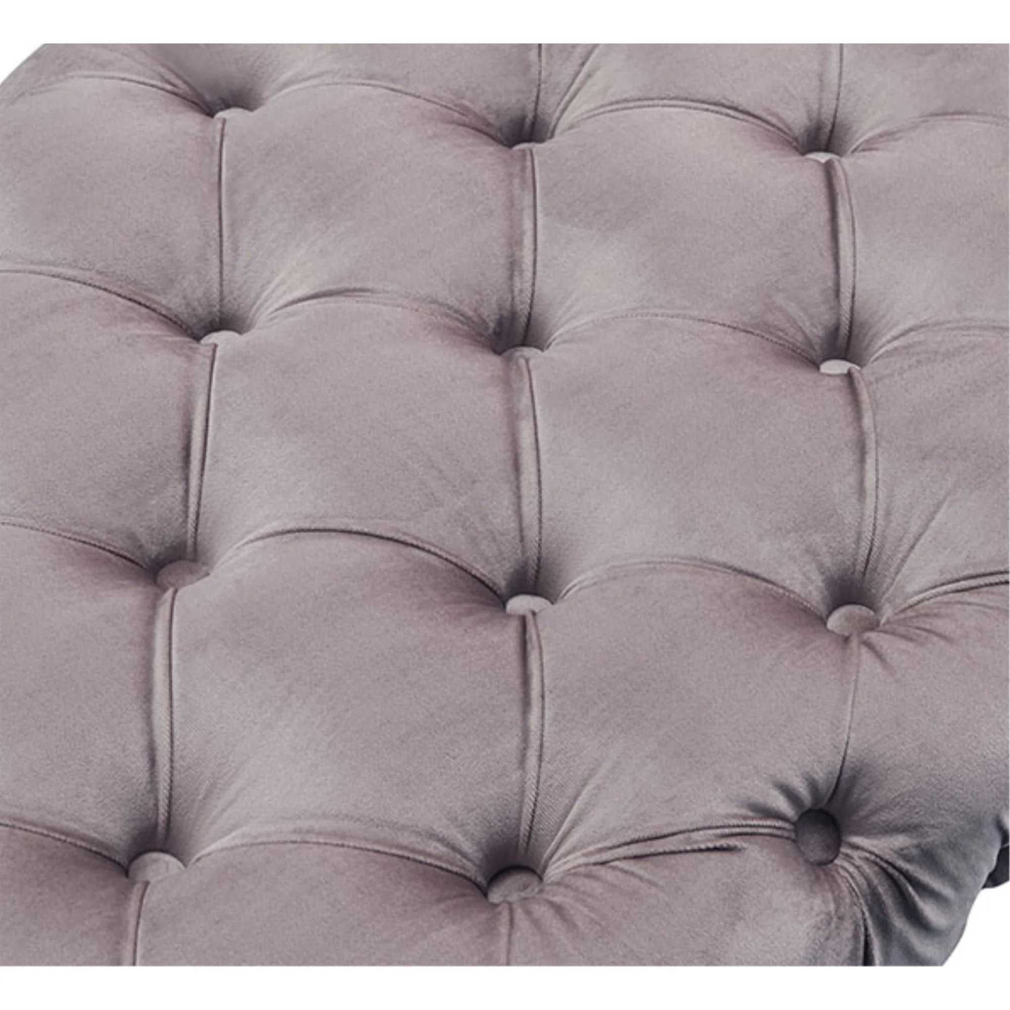 48" Lilac And Gold Upholstered Velvet Bench By Homeroots - Image 6