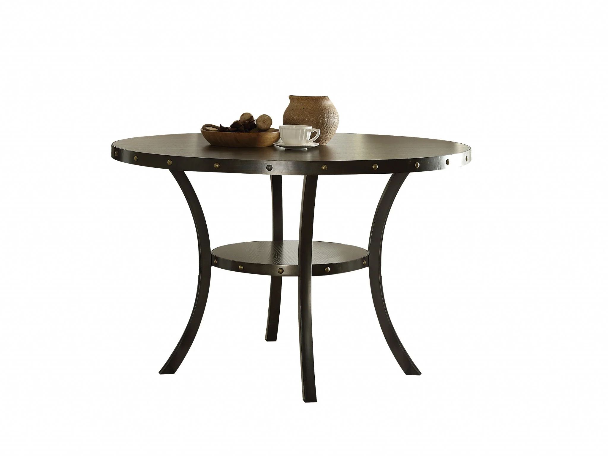 48' Oak Round Dining Table By Homeroots - Image 2